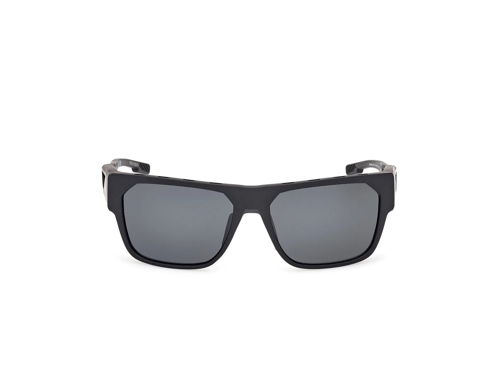 Adidas Sport SP0102 02D Occhiali da sole Iniettato Nero Fumo Squadrata Polarizzata - immagine 2