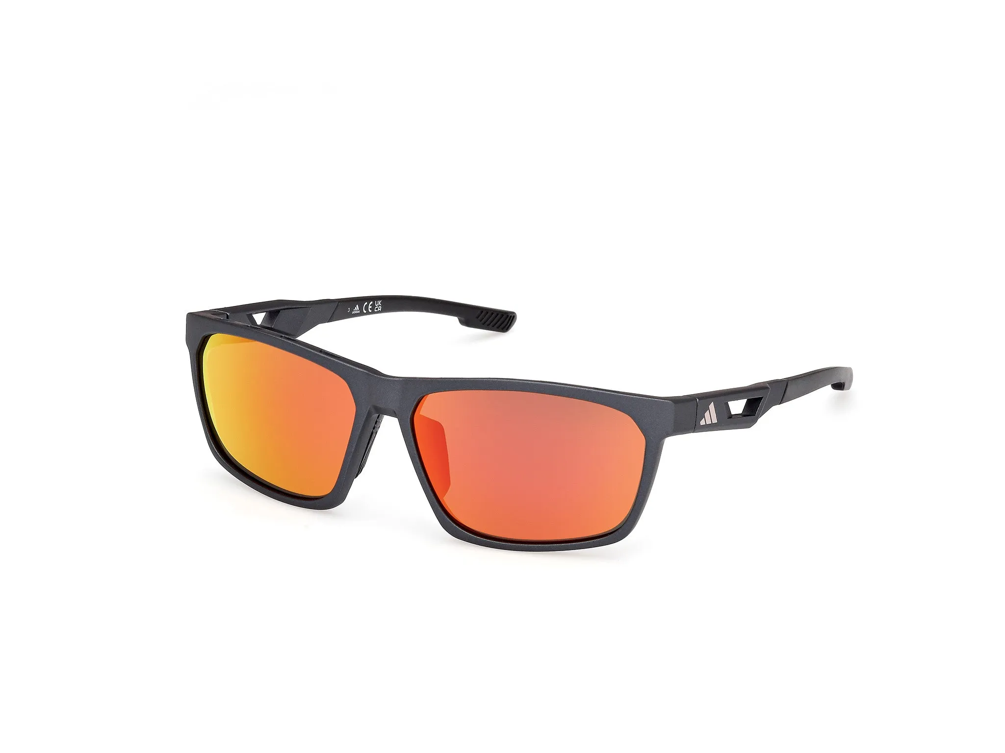 Adidas Sport SP0101 02L Occhiali da sole Iniettato Nero Trasparente Squadrata Normale - immagine 1