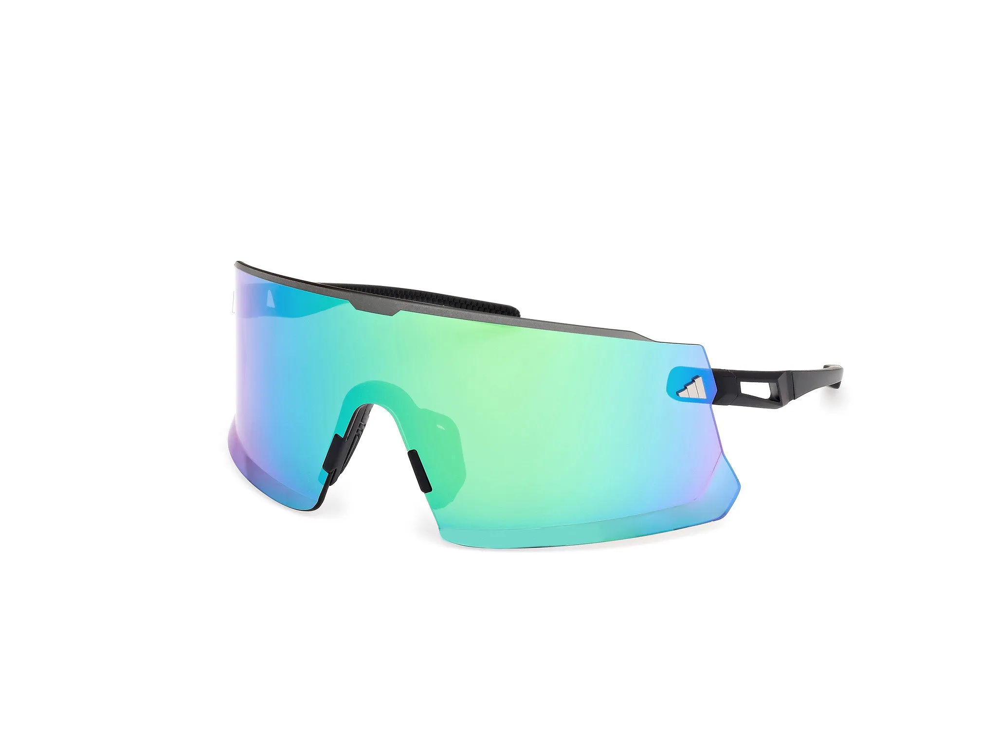 Adidas Sport SP0100 DUNAMIS PRO 02Q Occhiali da sole Iniettato Nero Verde Maschera Normale - immagine 1