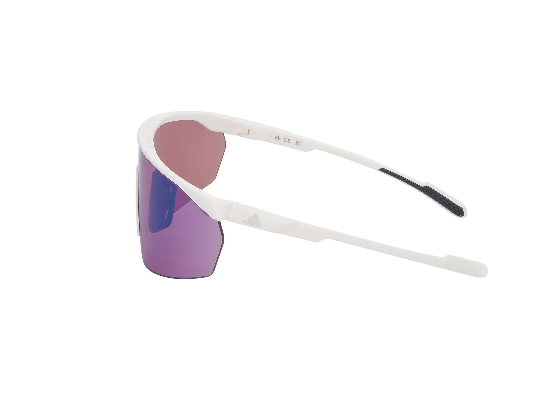 Adidas Sport SP0075 ANEMOS OG 21Z Occhiali da sole Iniettato Bianco Viola Maschera Normale - immagine 3