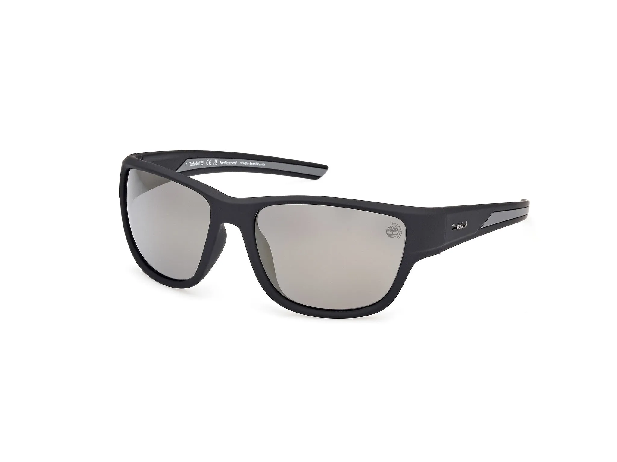 Timberland TB00023 02D Occhiali da sole Iniettato Nero Fumo Squadrata Polarizzata - immagine 1