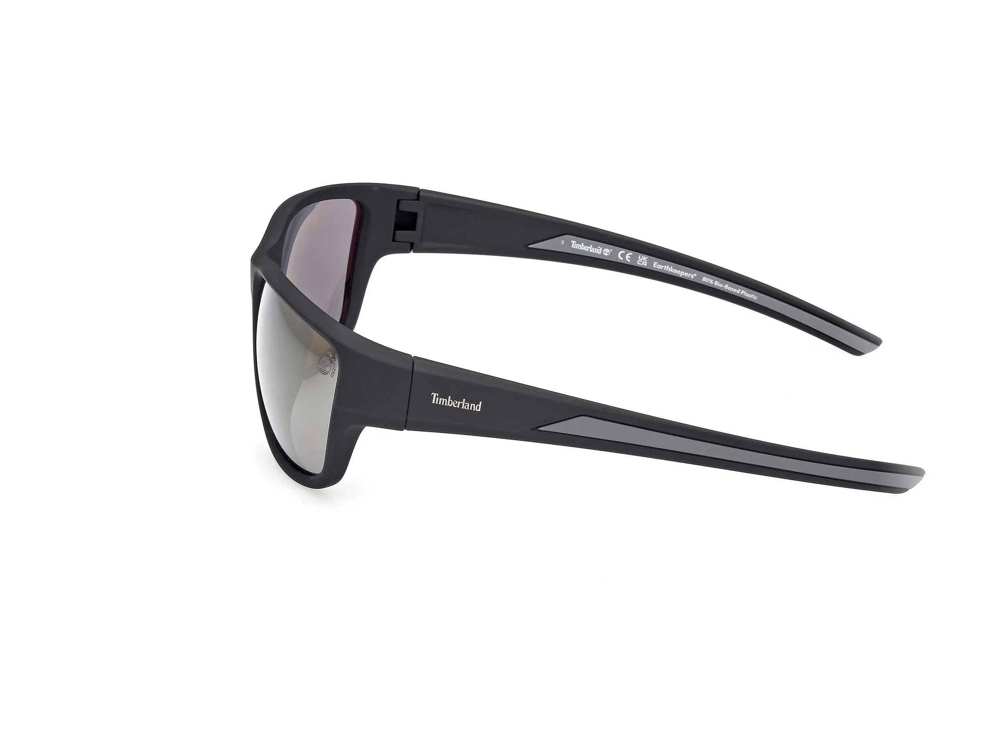 Timberland TB00023 02D Occhiali da sole Iniettato Nero Fumo Squadrata Polarizzata - immagine 3