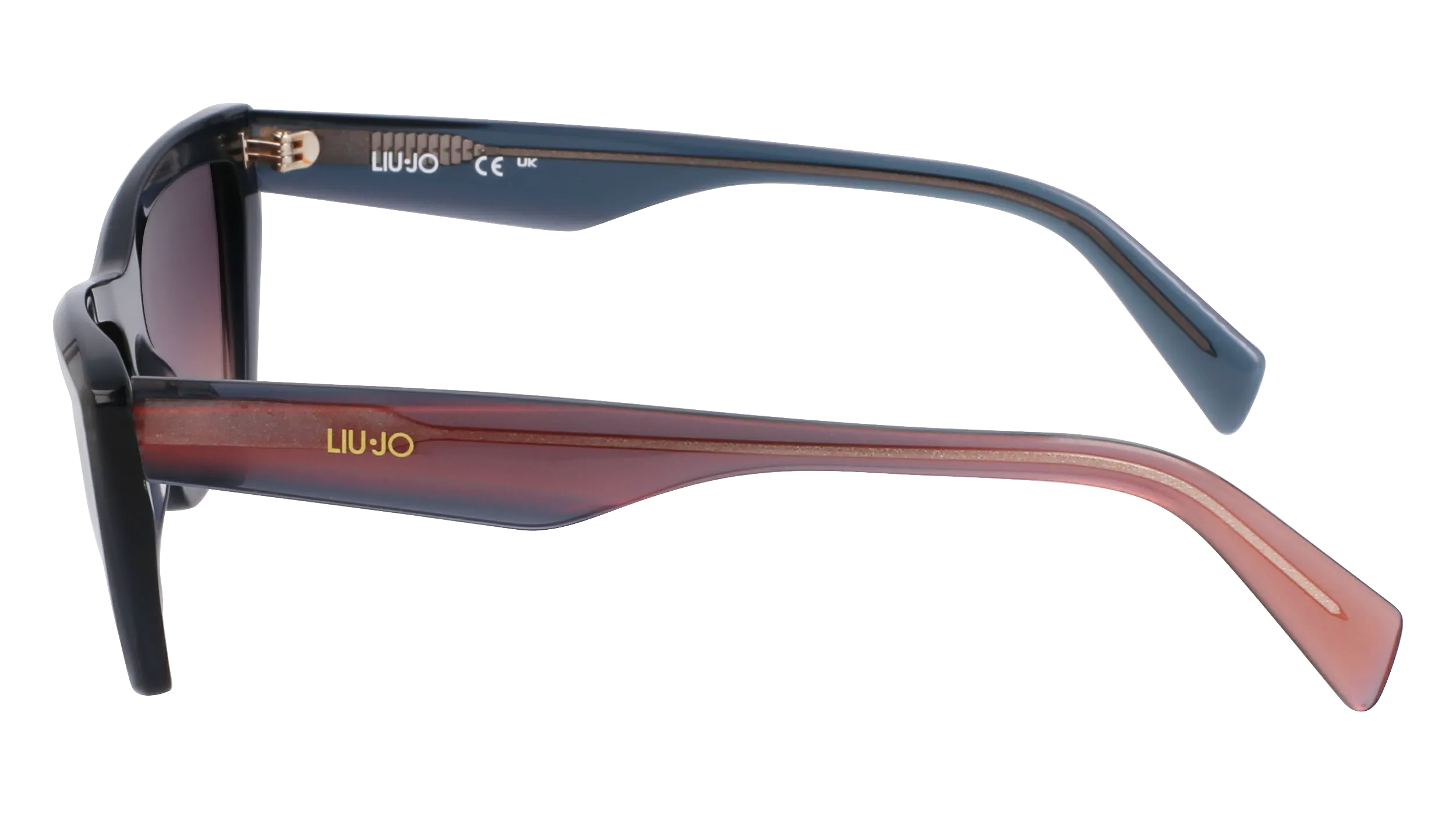 Liu Jo LJ802S 620 Occhiali da sole Acetato Rosso Squadrata Normale - immagine 3