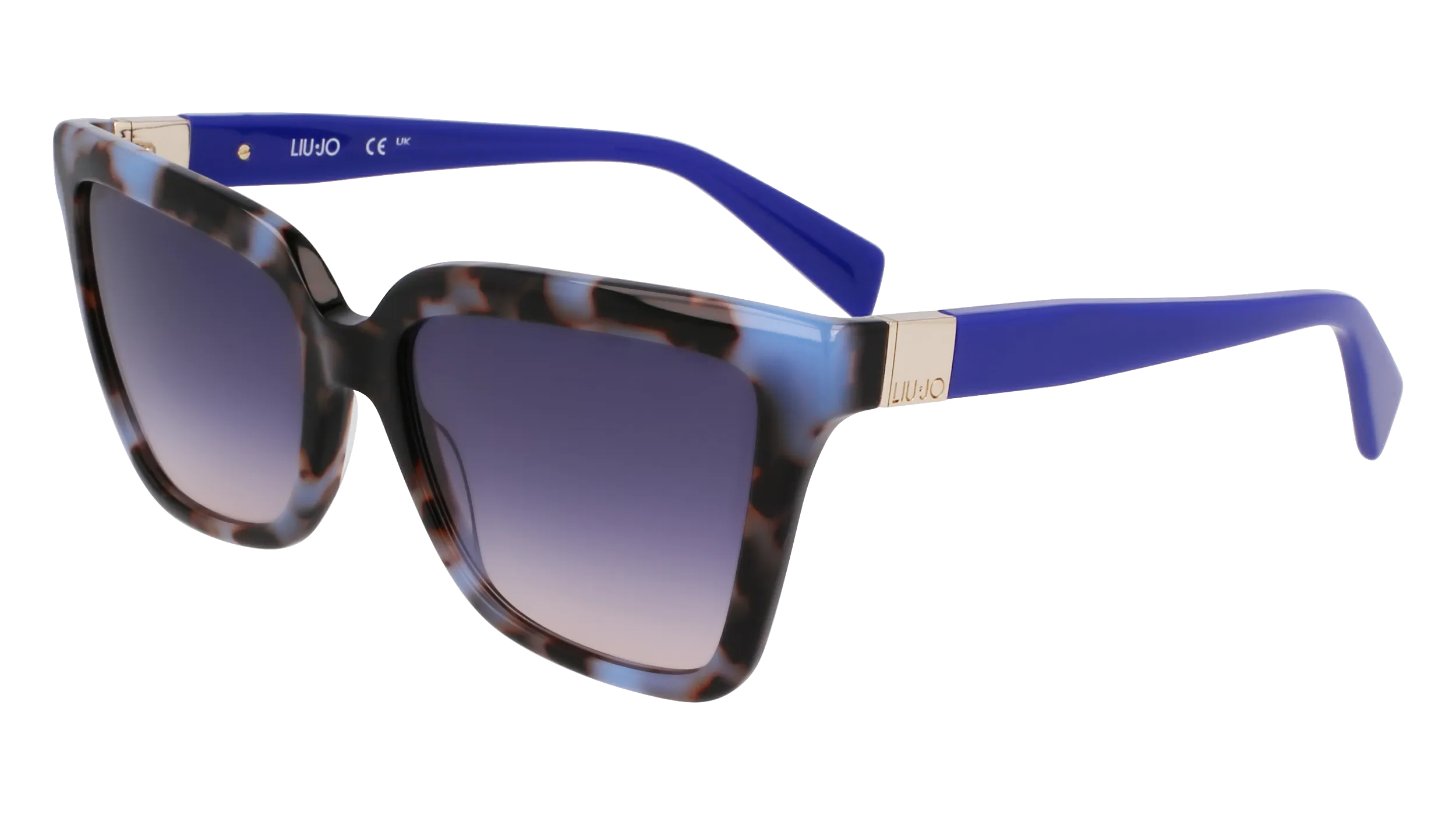 Liu Jo LJ803S 430 Occhiali da sole Acetato Blu Squadrata Normale - immagine 1
