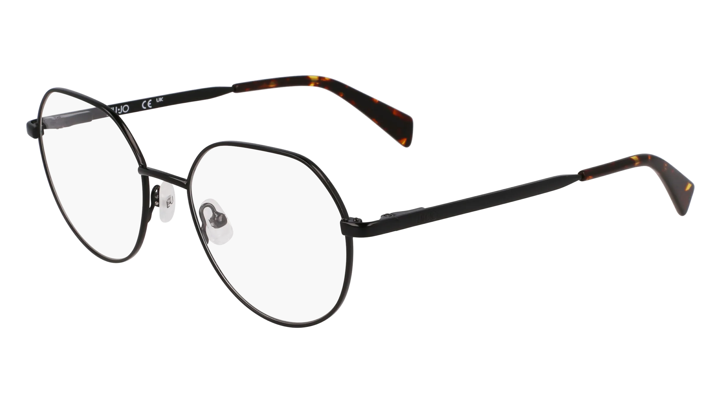 Liu Jo LJ2175 001 Montature da vista Metallo Nero Geometrica Normale - immagine 1