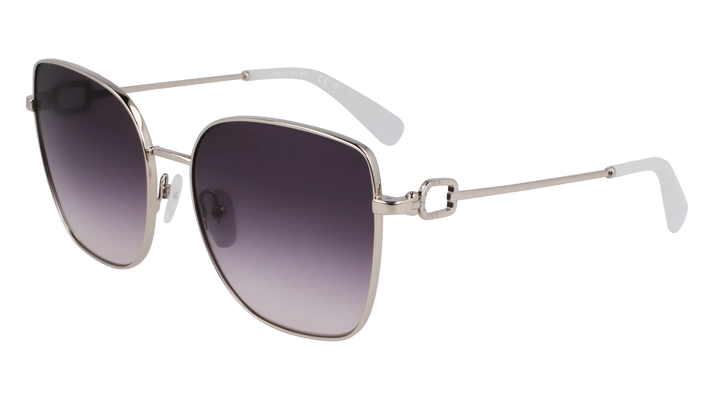 LONGCHAMP LO177S 042 Occhiali da sole Metallo Argento Farfalla Normale - immagine 1