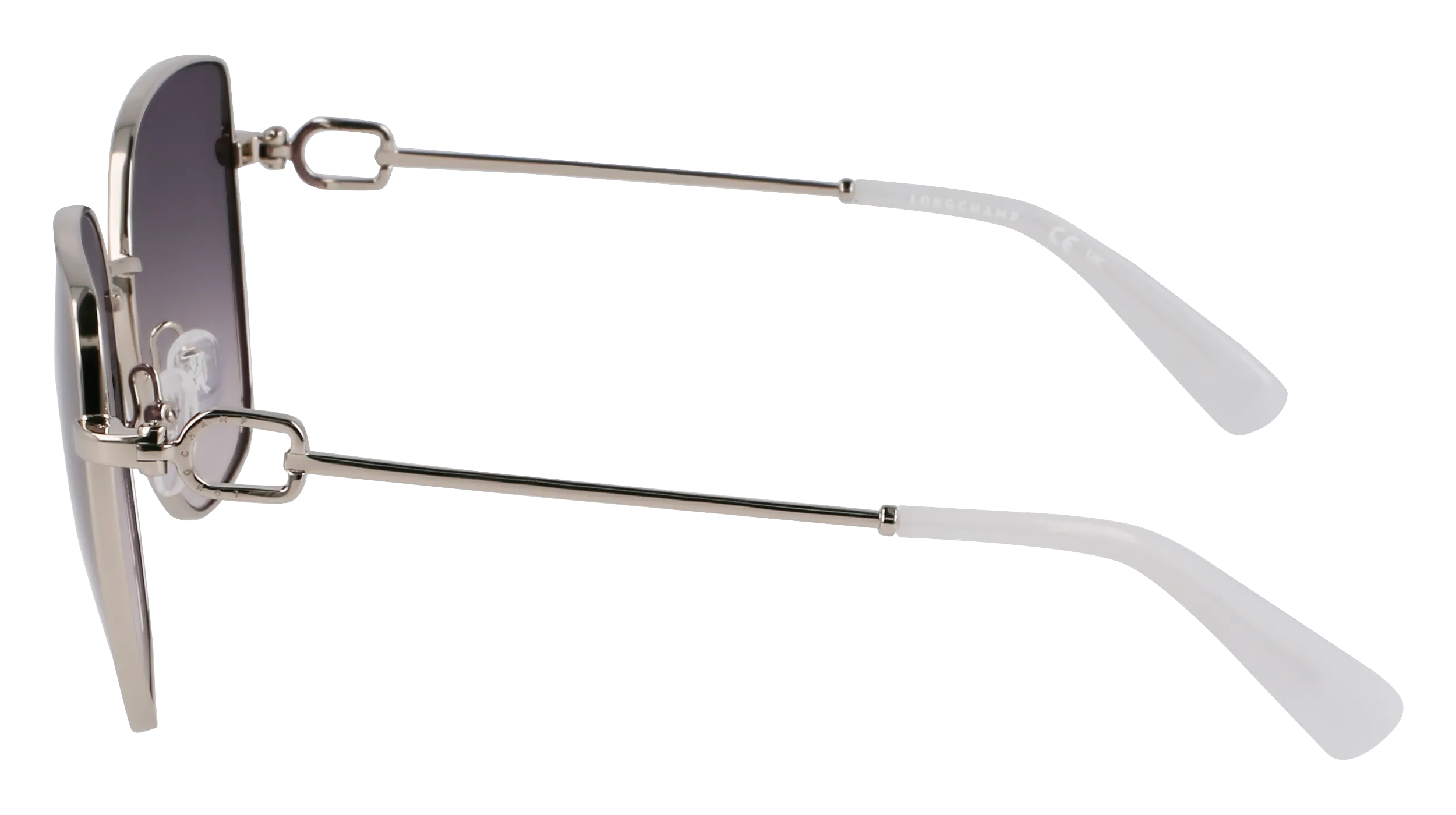LONGCHAMP LO177S 042 Occhiali da sole Metallo Argento Farfalla Normale - immagine 3
