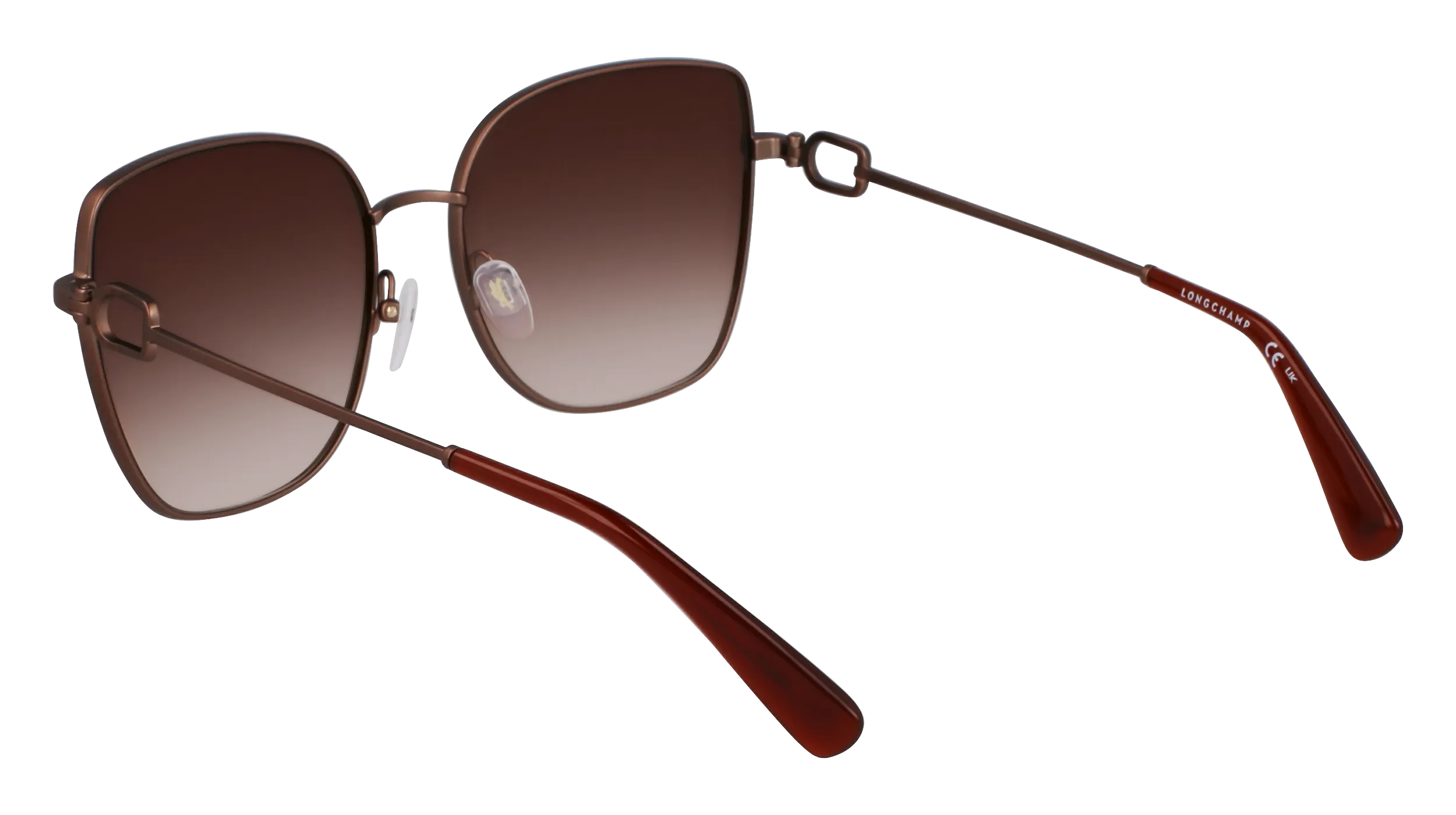 LONGCHAMP LO177S 206 Occhiali da sole Metallo Marrone Farfalla Normale - immagine 4