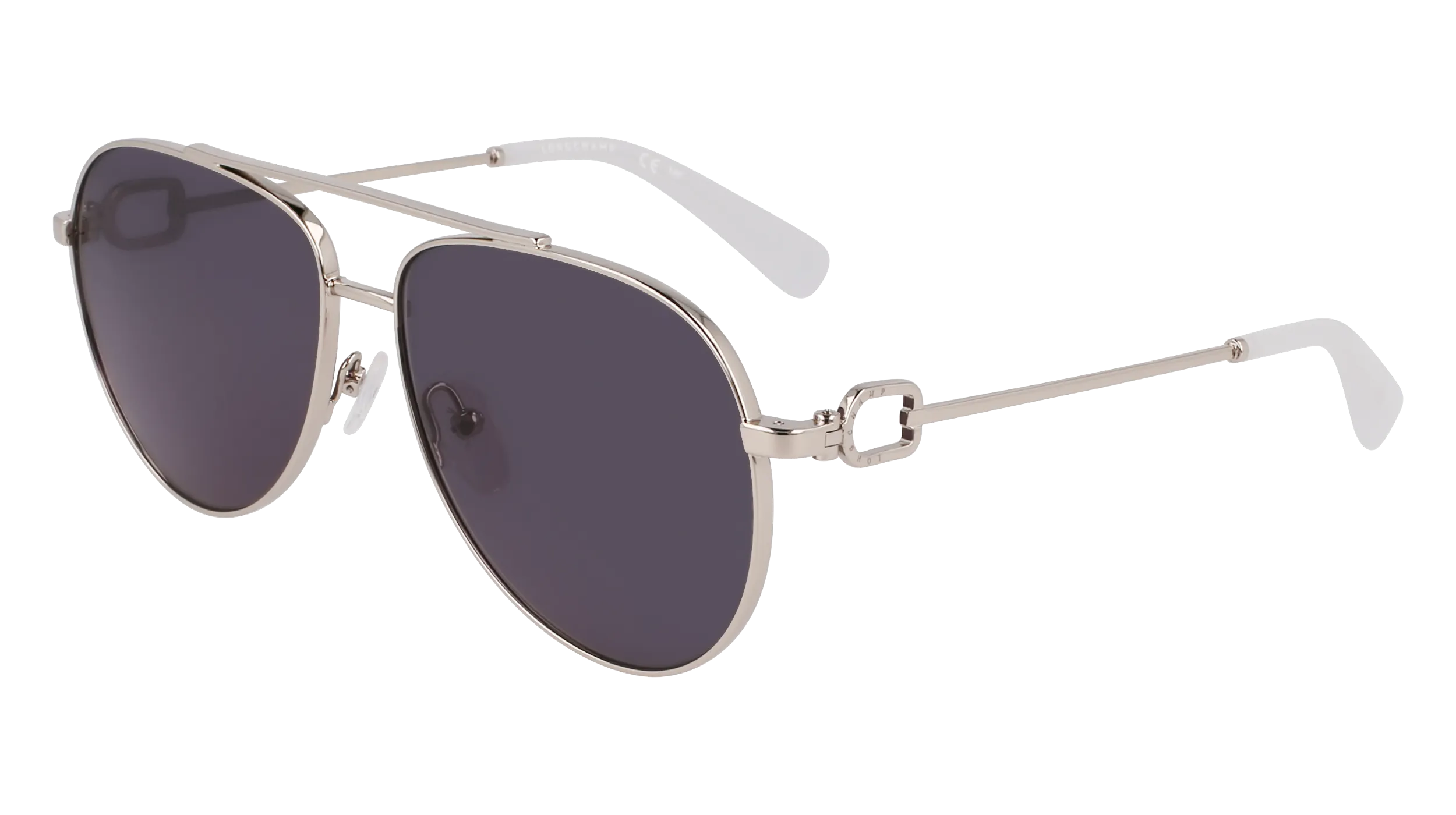 LONGCHAMP LO178S 044 Occhiali da sole Metallo Argento Pilot Normale - immagine 1