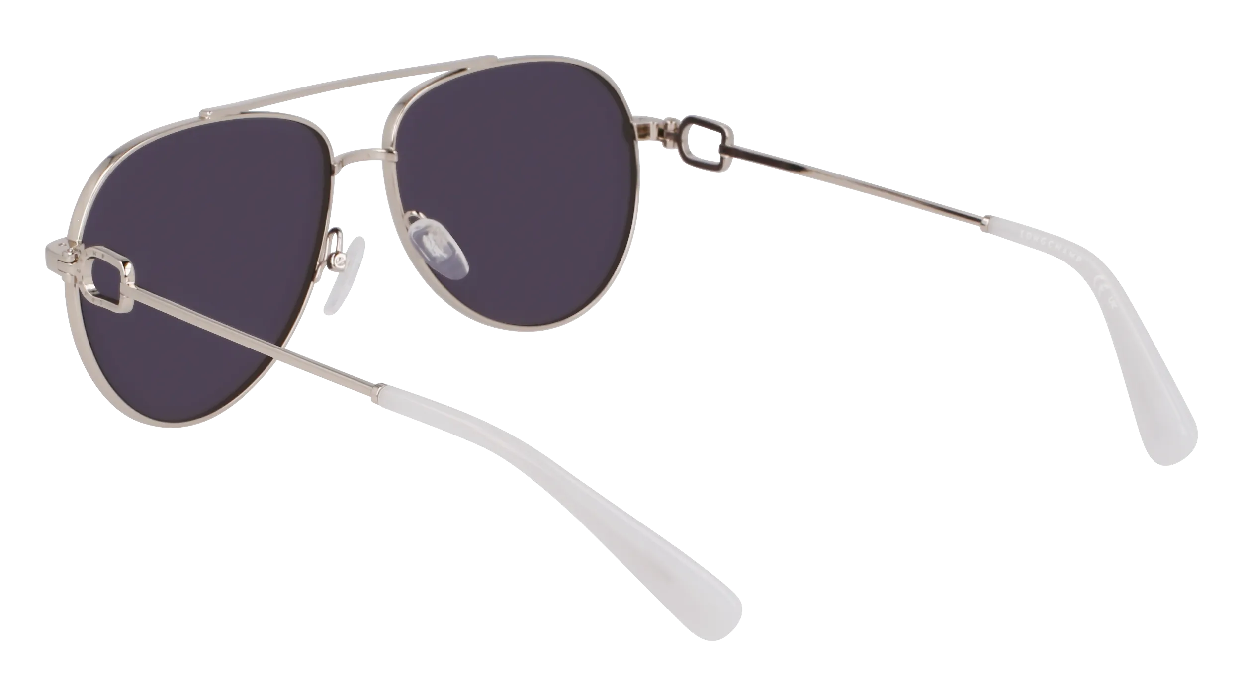 LONGCHAMP LO178S 044 Occhiali da sole Metallo Argento Pilot Normale - immagine 4