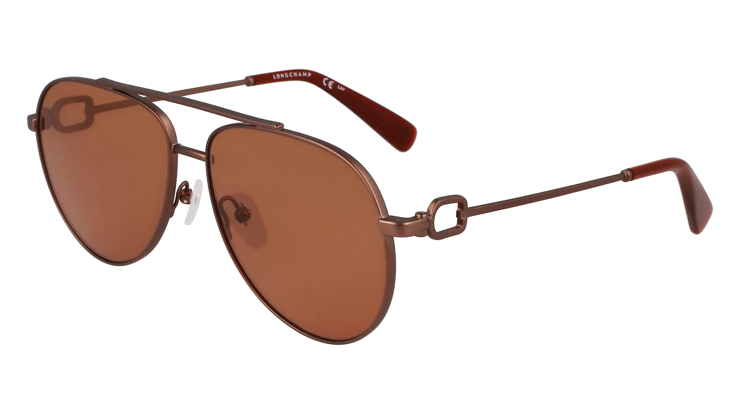 LONGCHAMP LO178S 200 Occhiali da sole Metallo Marrone Pilot Normale - immagine 1