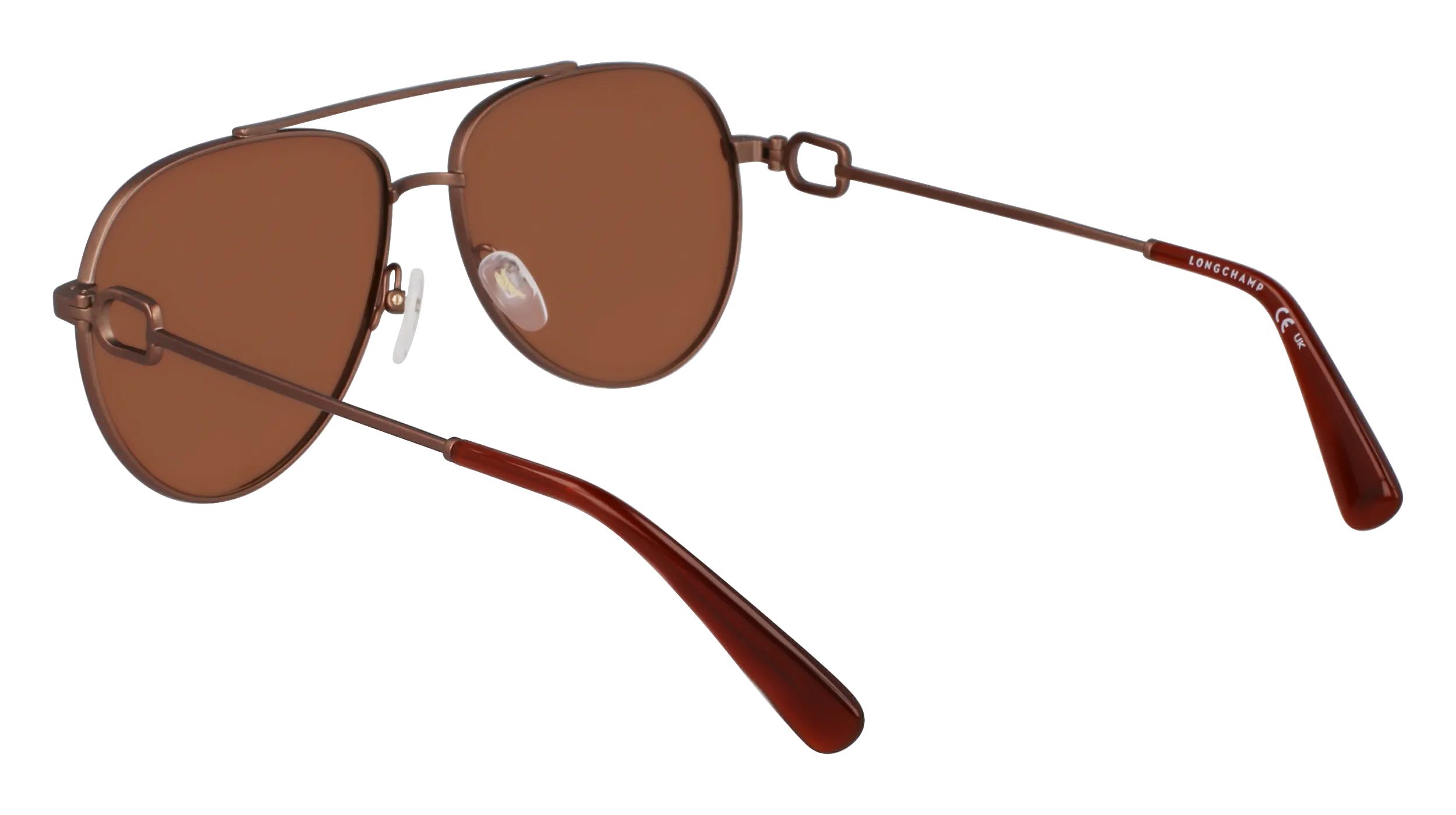 LONGCHAMP LO178S 200 Occhiali da sole Metallo Marrone Pilot Normale - immagine 4