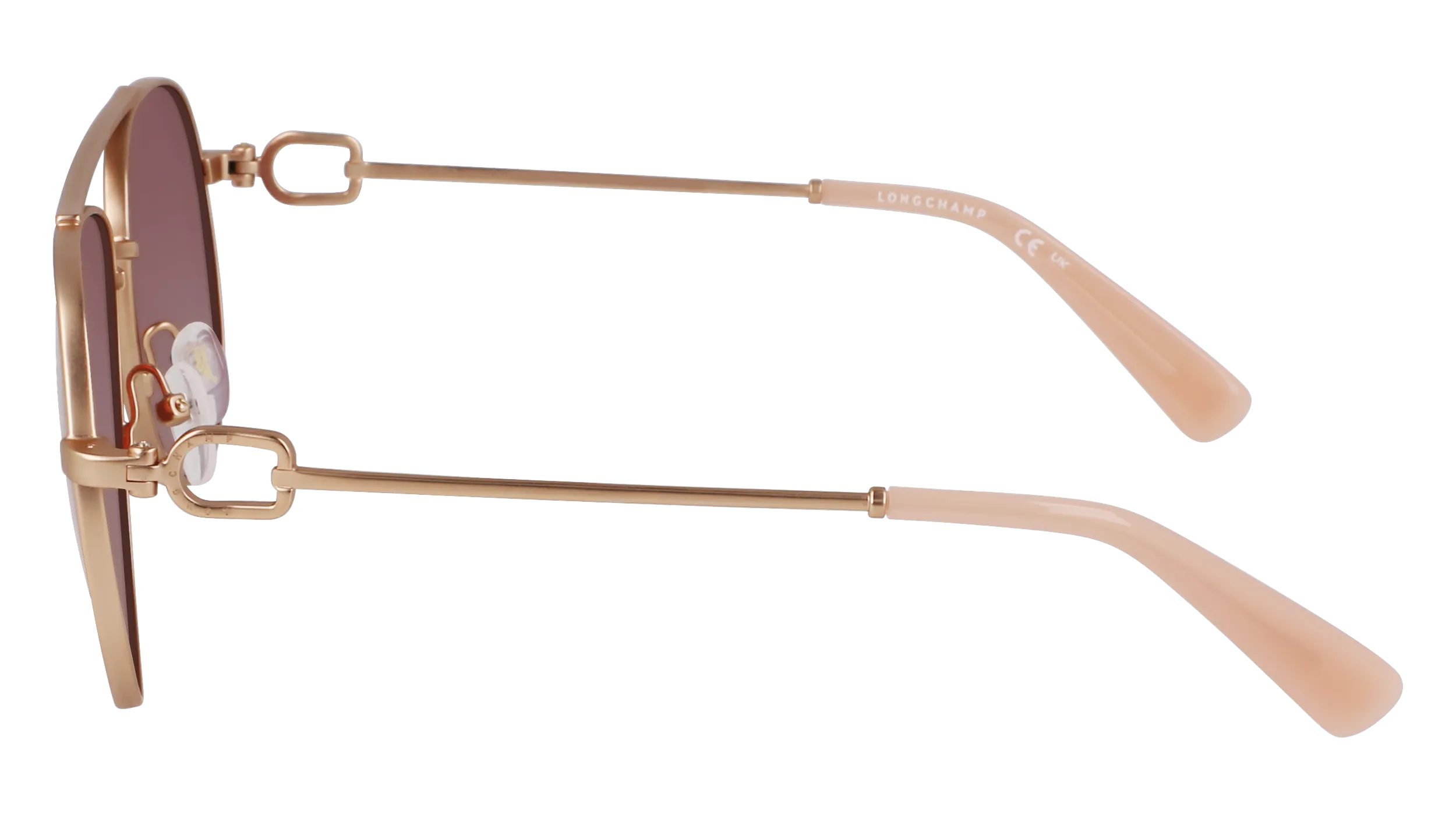 LONGCHAMP LO178S 772 Occhiali da sole Metallo Oro Pilot Normale - immagine 3