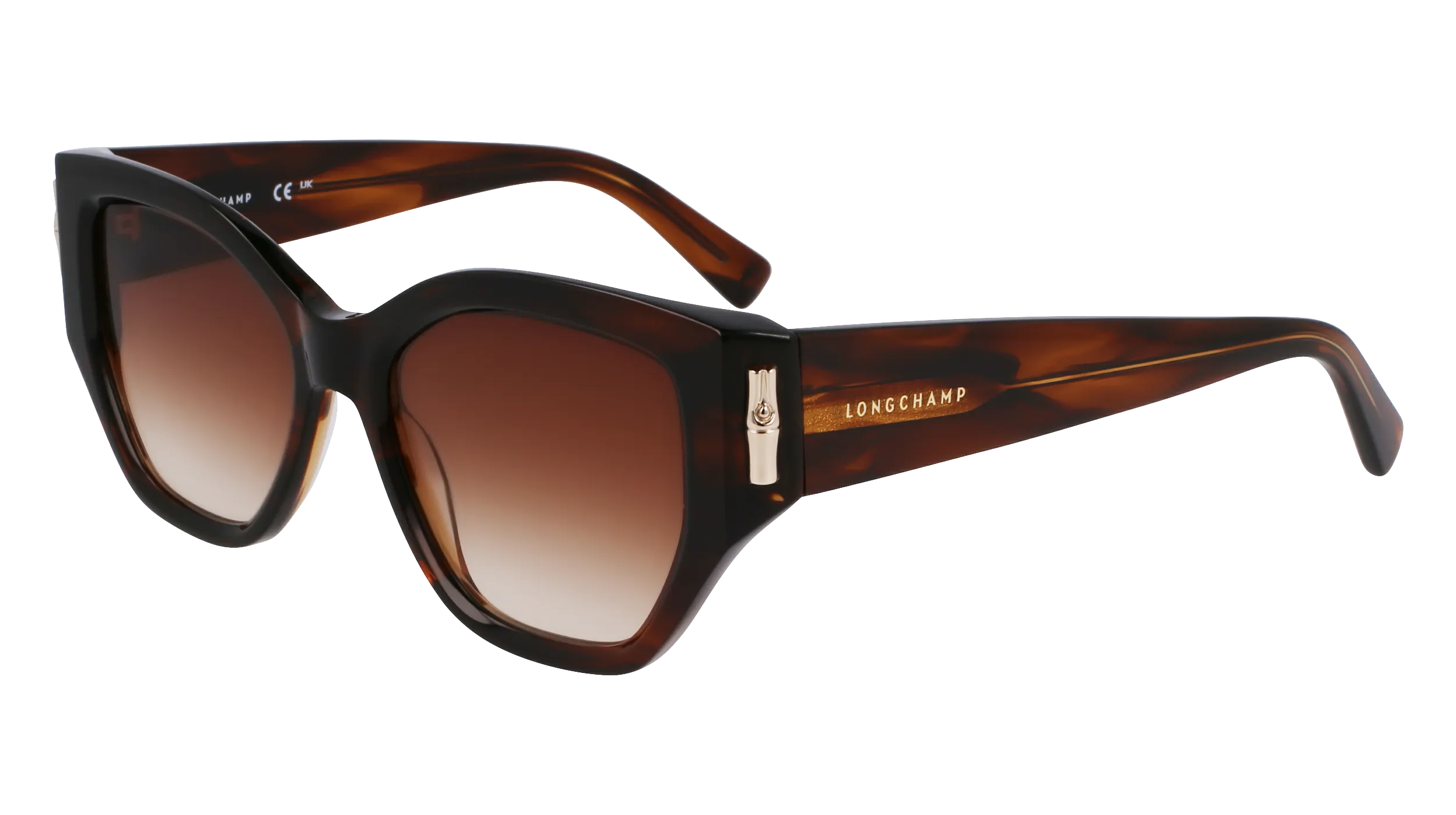 LONGCHAMP LO764S 211 Occhiali da sole Acetato Marrone Farfalla Normale - immagine 1