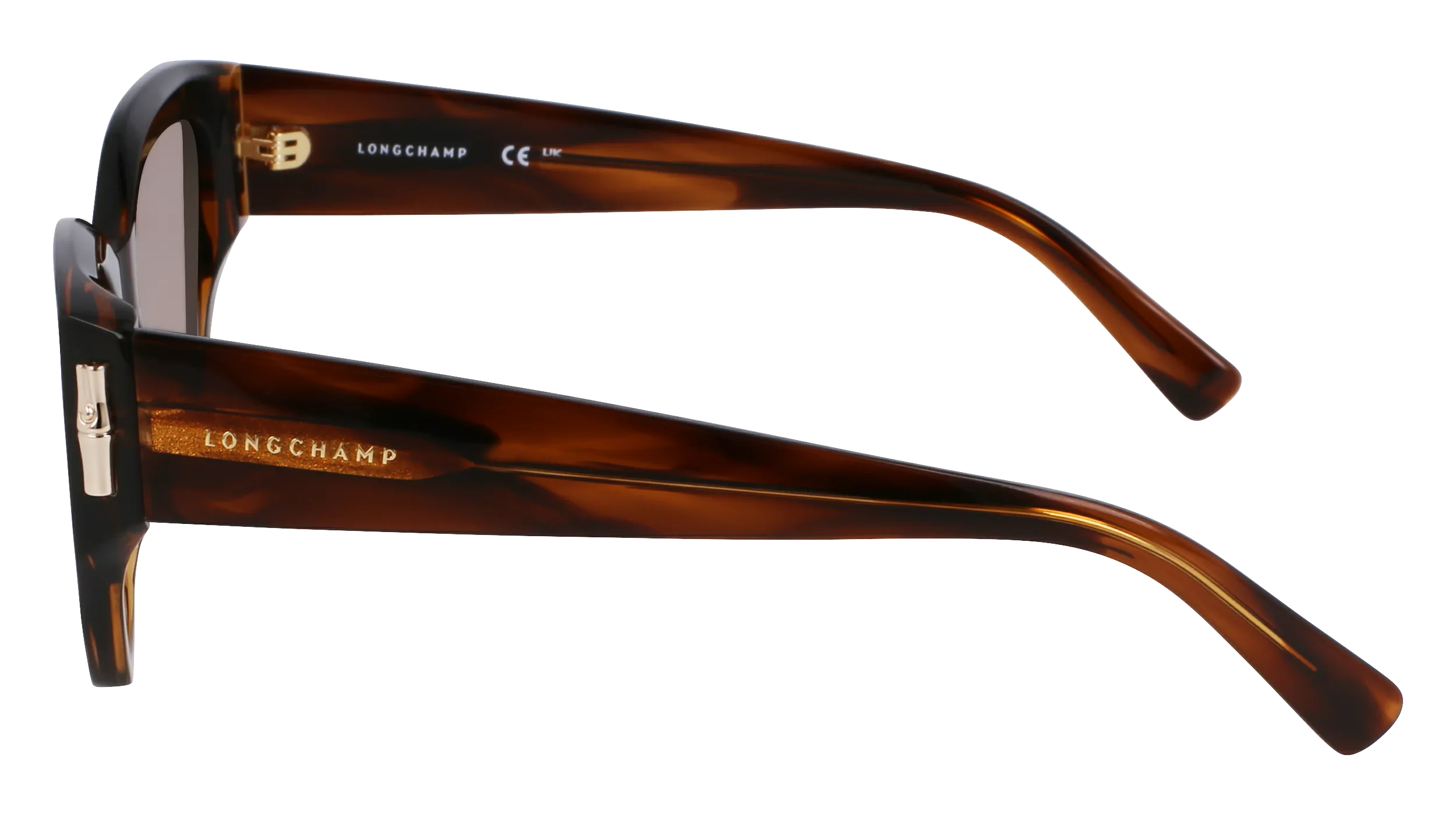 LONGCHAMP LO764S 211 Occhiali da sole Acetato Marrone Farfalla Normale - immagine 3