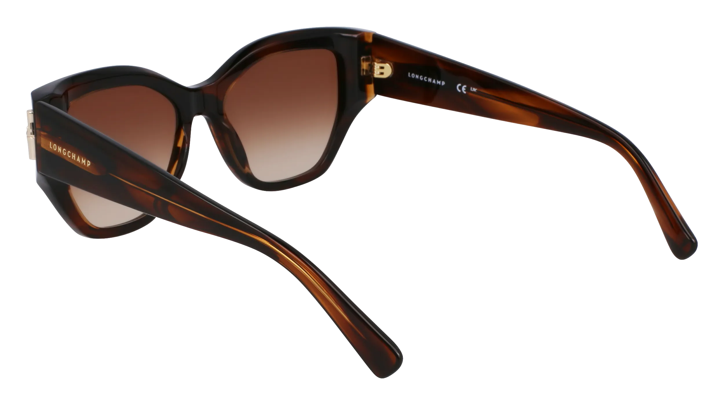 LONGCHAMP LO764S 211 Occhiali da sole Acetato Marrone Farfalla Normale - immagine 4