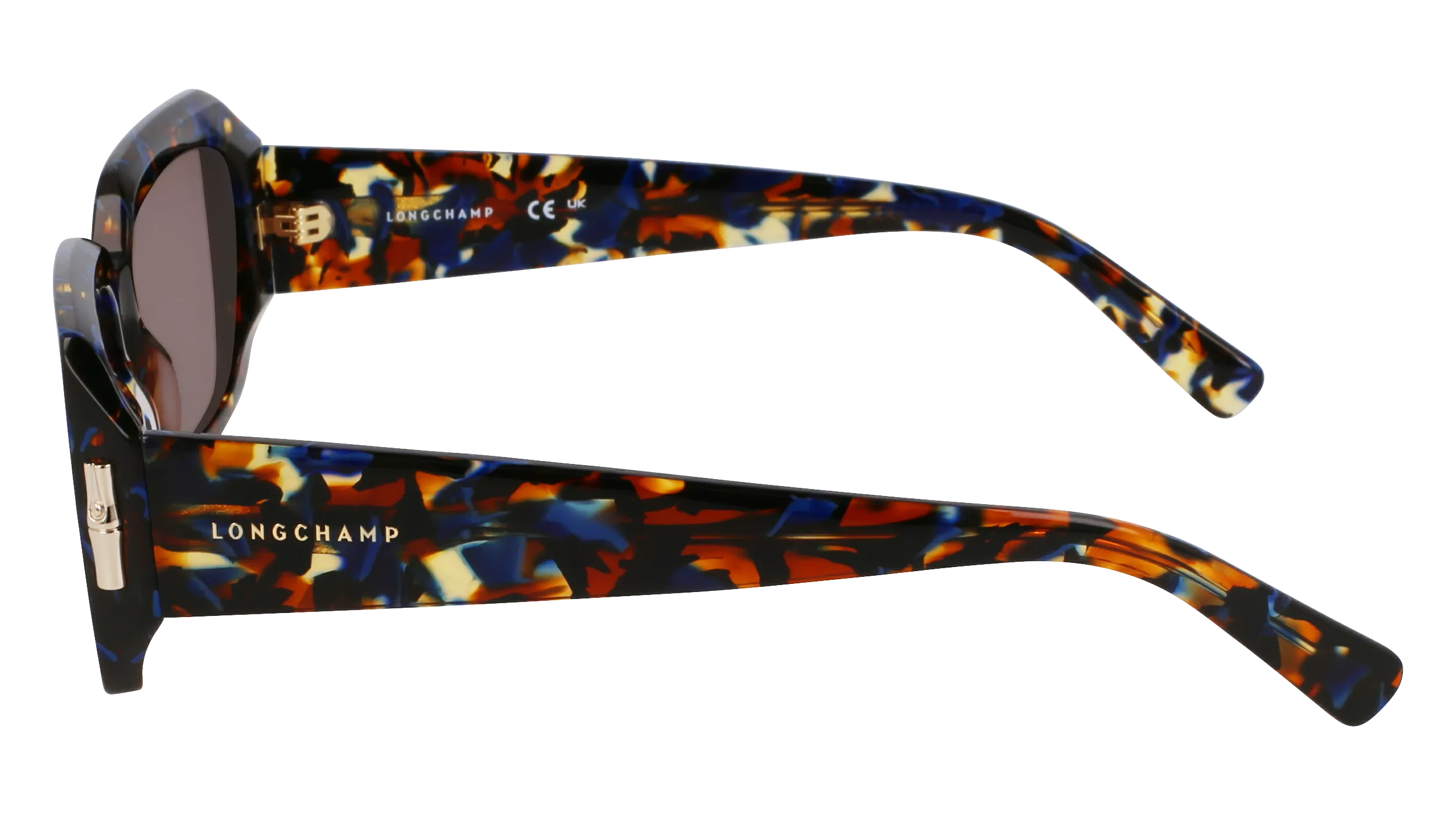 LONGCHAMP LO765S 431 Occhiali da sole Acetato Blu Squadrata Normale - immagine 3