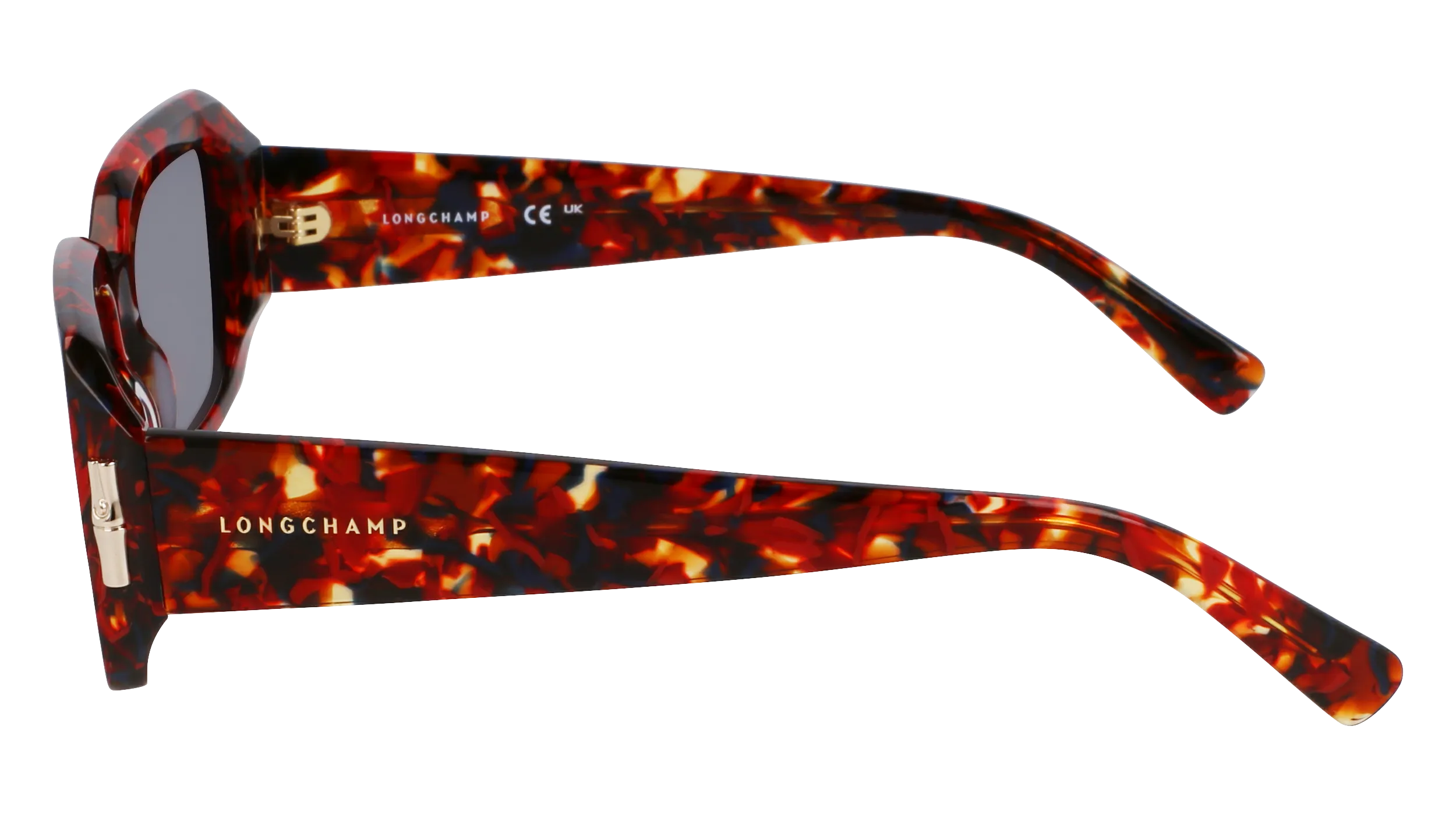LONGCHAMP LO765S 641 Occhiali da sole Acetato Rosso Squadrata Normale - immagine 3