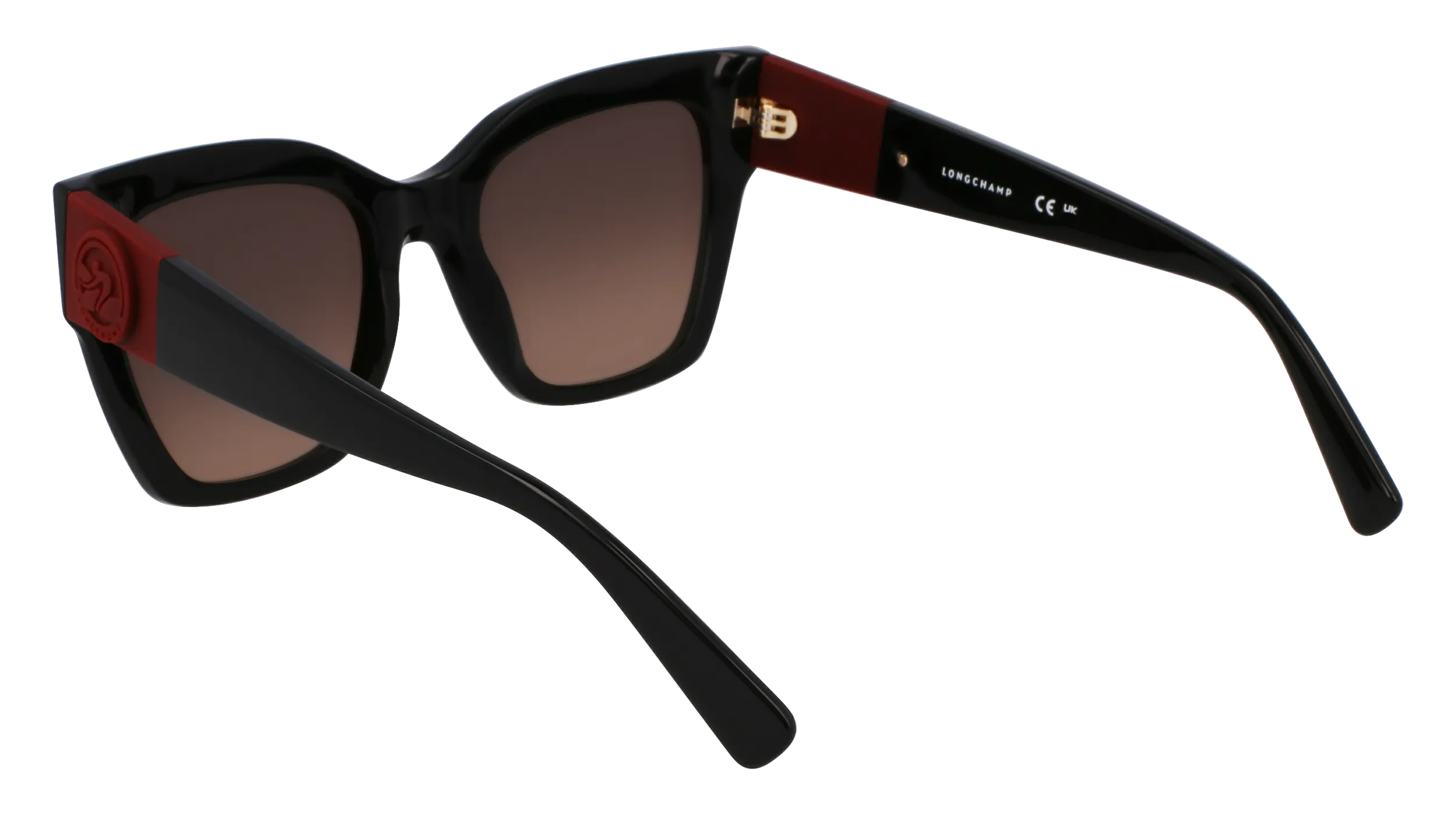 LONGCHAMP LO762S 001 Occhiali da sole Acetato Nero Squadrata Normale - immagine 4