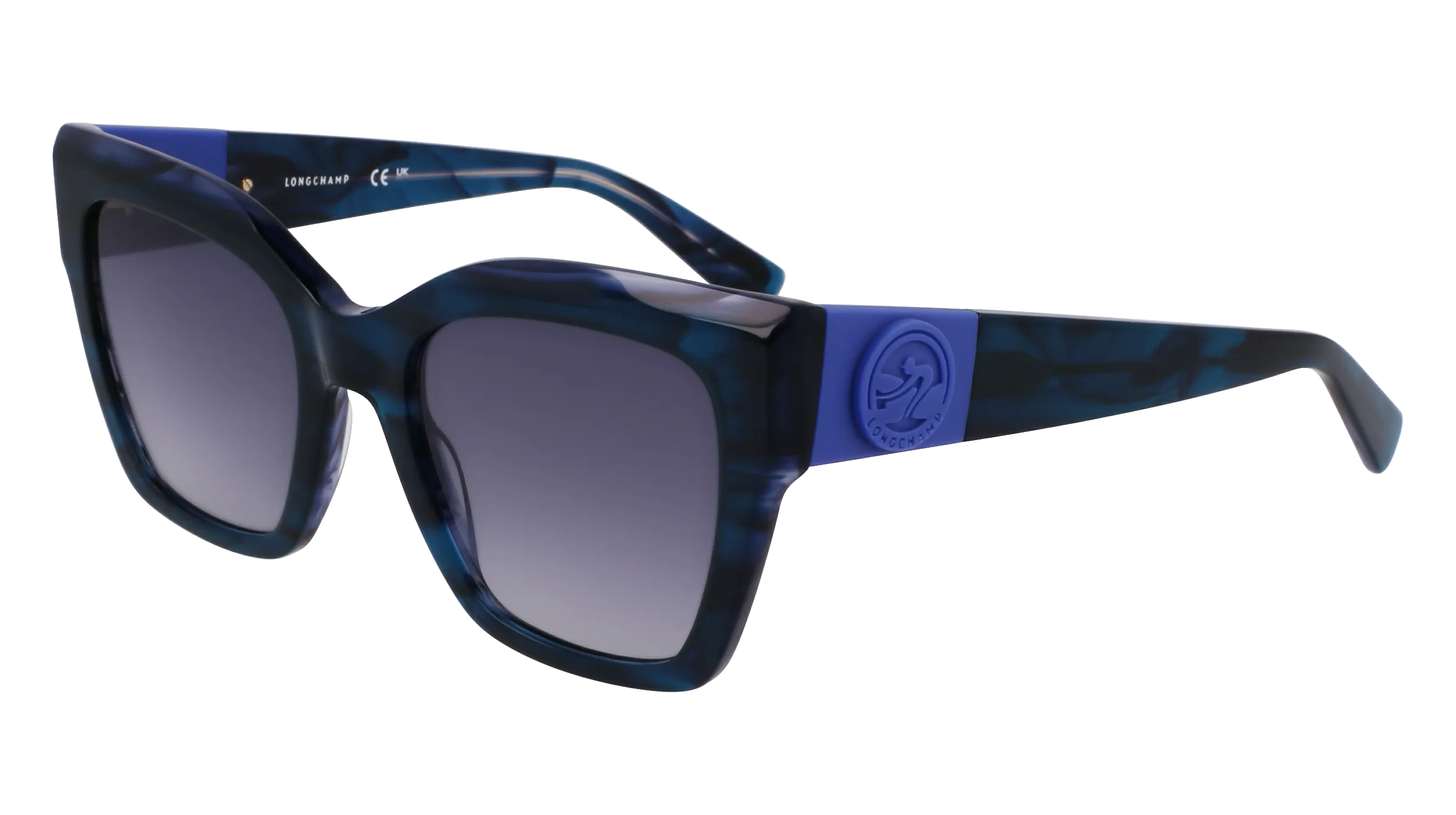 LONGCHAMP LO762S 407 Occhiali da sole Acetato Blu Squadrata Normale - immagine 1