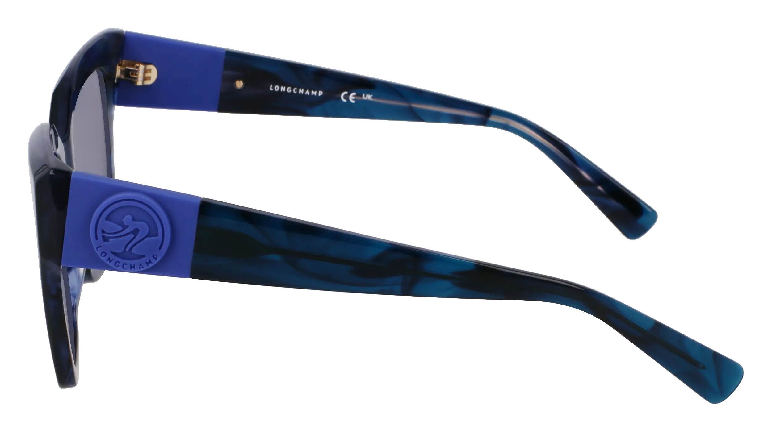 LONGCHAMP LO762S 407 Occhiali da sole Acetato Blu Squadrata Normale - immagine 3