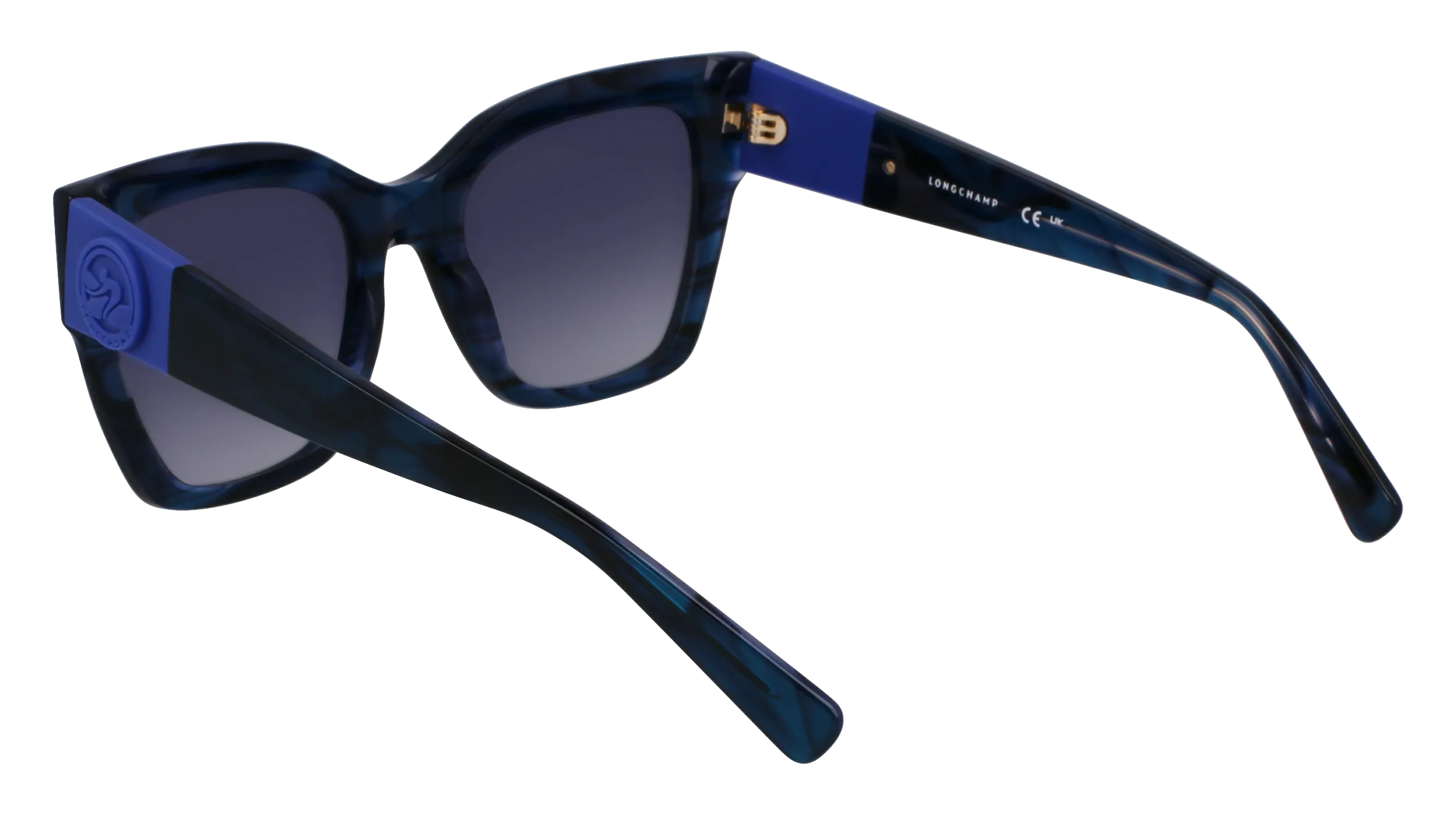 LONGCHAMP LO762S 407 Occhiali da sole Acetato Blu Squadrata Normale - immagine 4