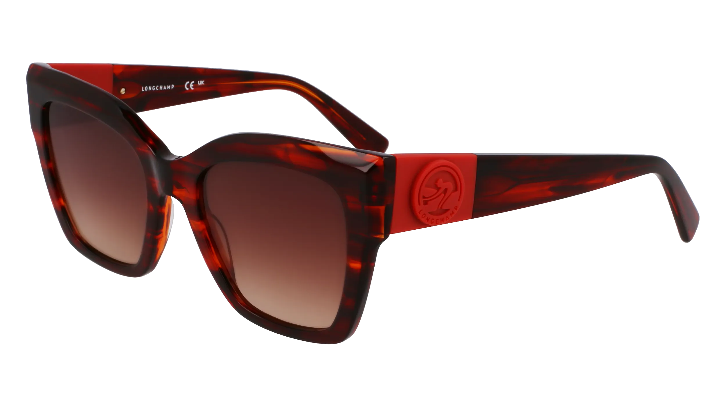 LONGCHAMP LO762S 607 Occhiali da sole Acetato Rosso Squadrata Normale - immagine 1