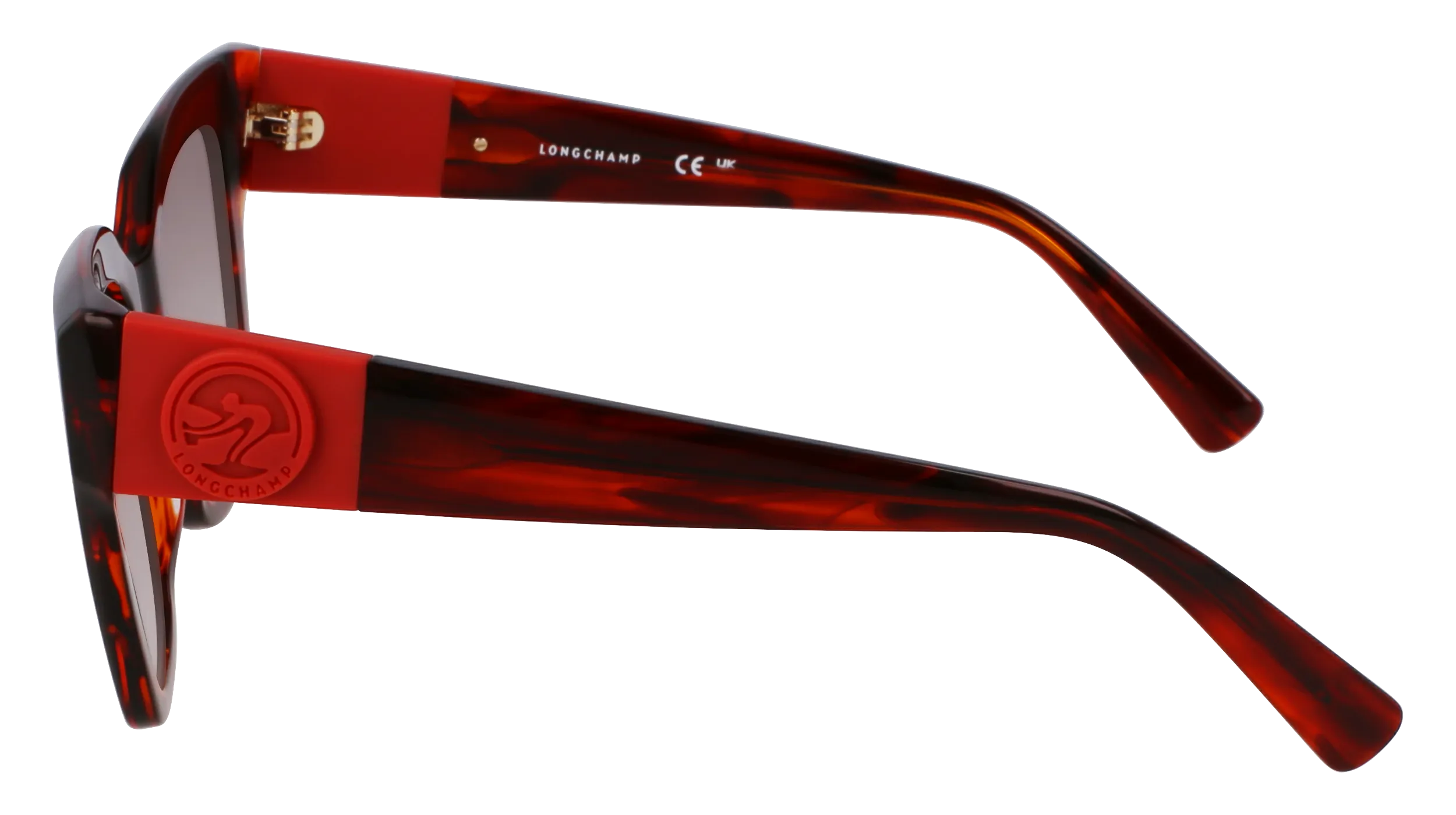 LONGCHAMP LO762S 607 Occhiali da sole Acetato Rosso Squadrata Normale - immagine 3