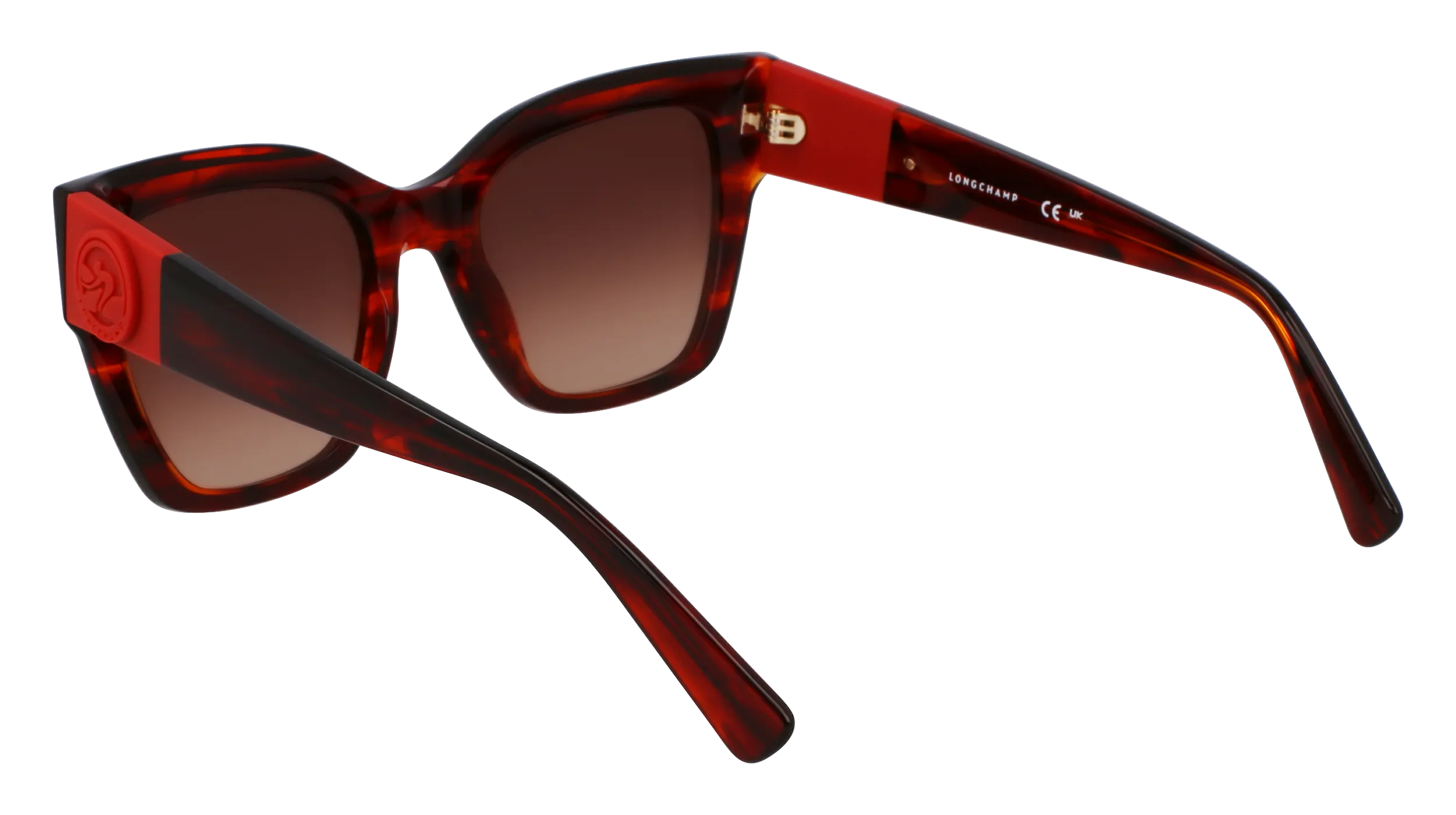 LONGCHAMP LO762S 607 Occhiali da sole Acetato Rosso Squadrata Normale - immagine 4