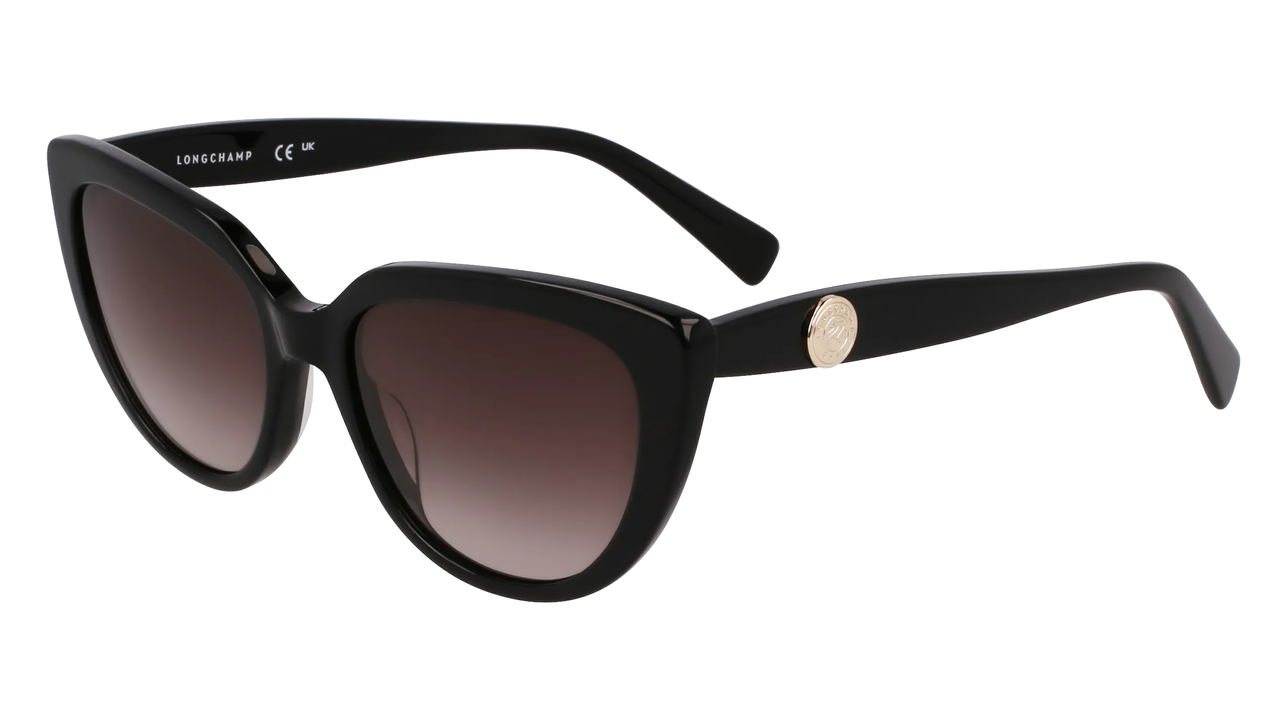 LONGCHAMP 001 Occhiali da sole Acetato Nero Cat Eye Normale - immagine 1