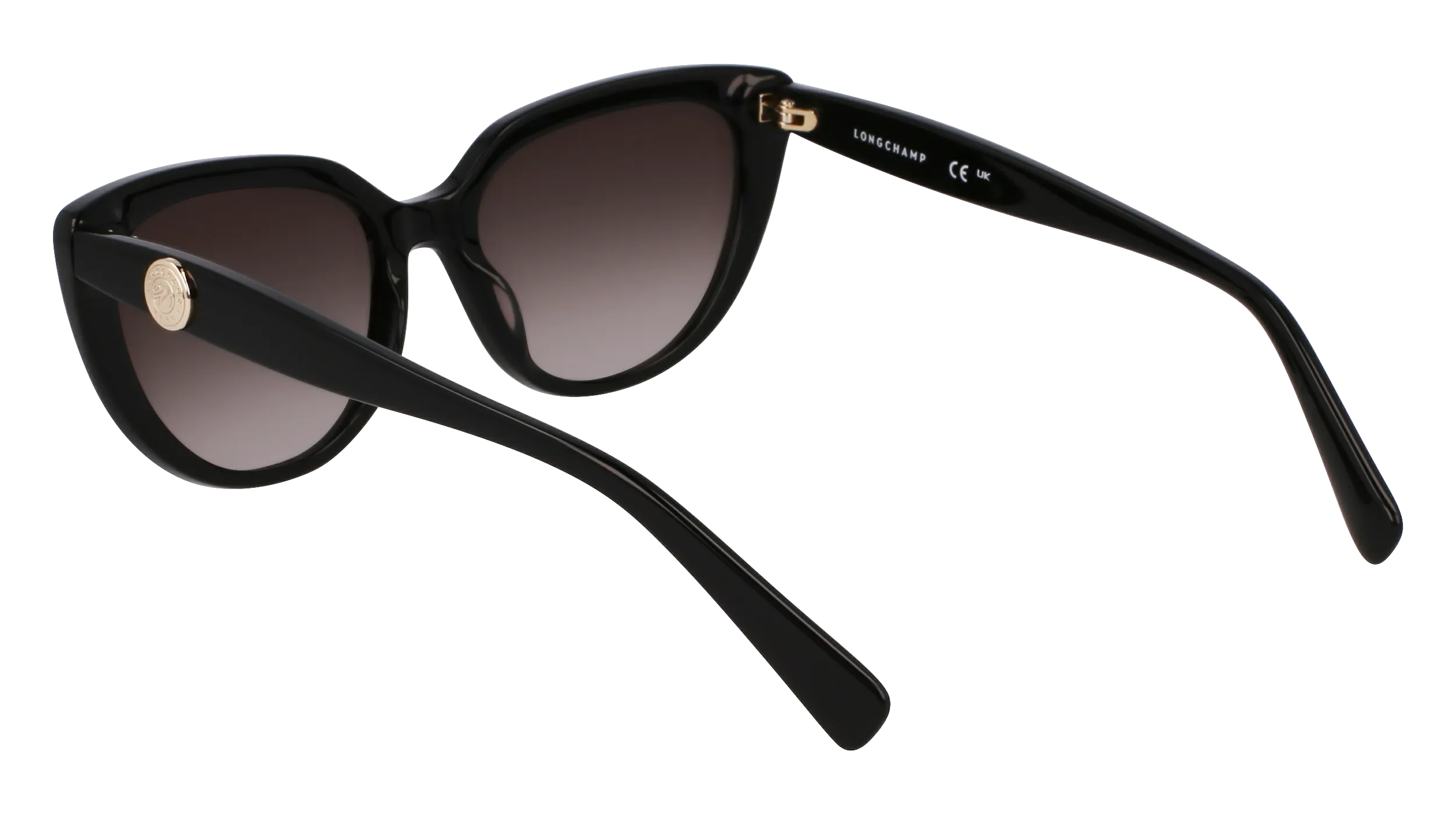 LONGCHAMP 001 Occhiali da sole Acetato Nero Cat Eye Normale - immagine 4