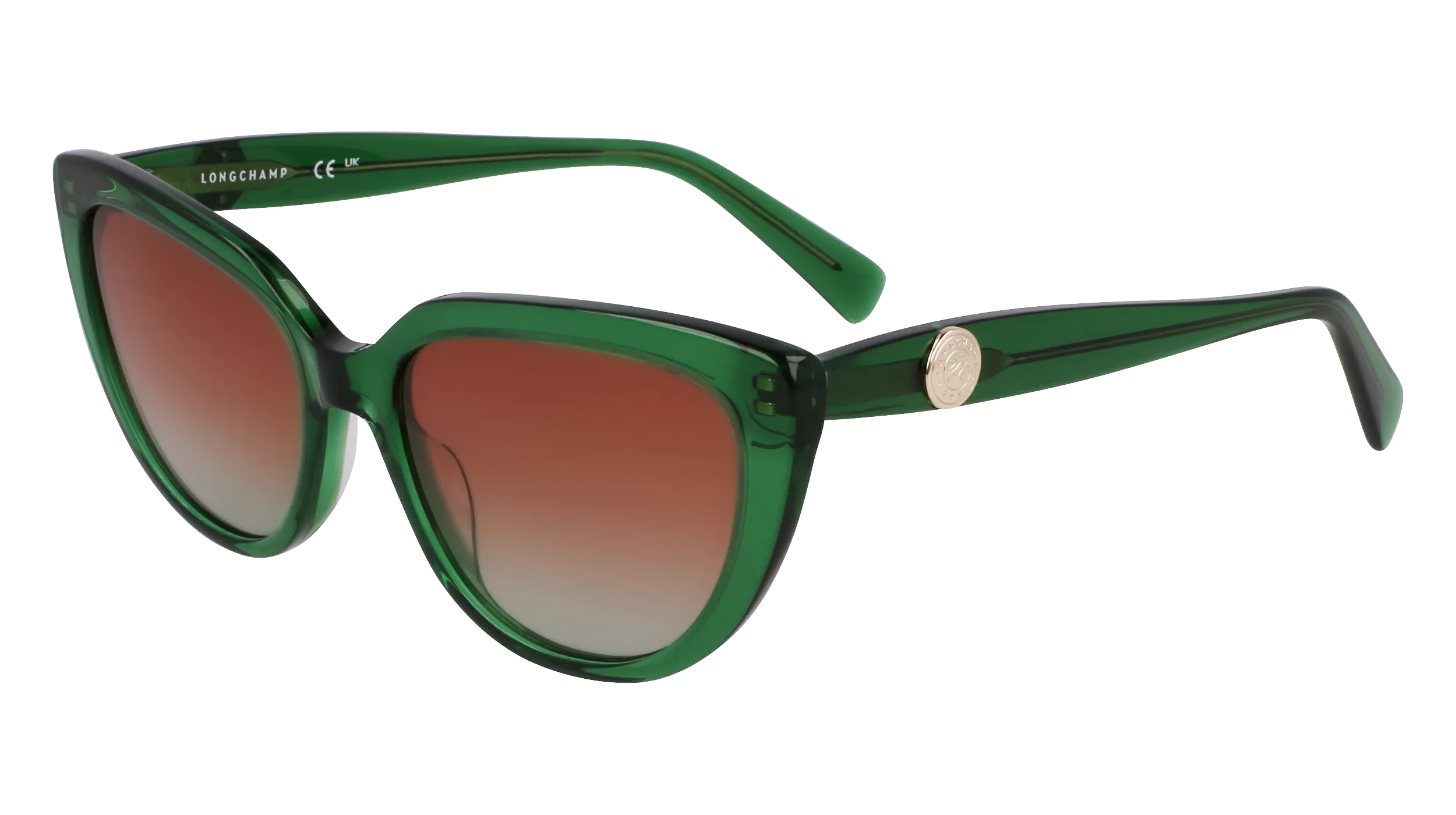LONGCHAMP LO766S 300 Occhiali da sole Acetato Verde Cat Eye Normale Sfumato - immagine 1