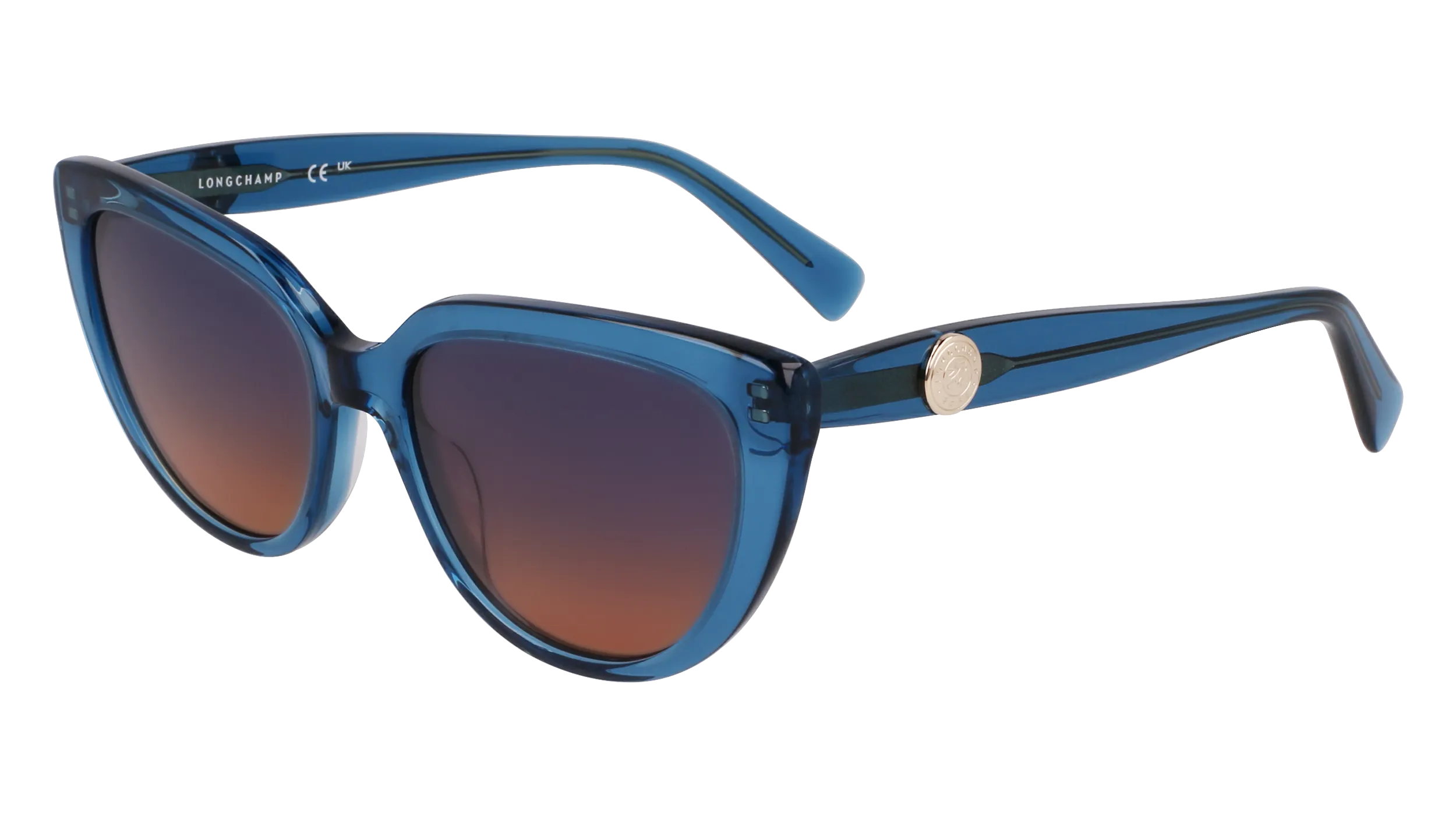 LONGCHAMP LO766S 400 Occhiali da sole Acetato Blu Cat Eye Normale - immagine 1