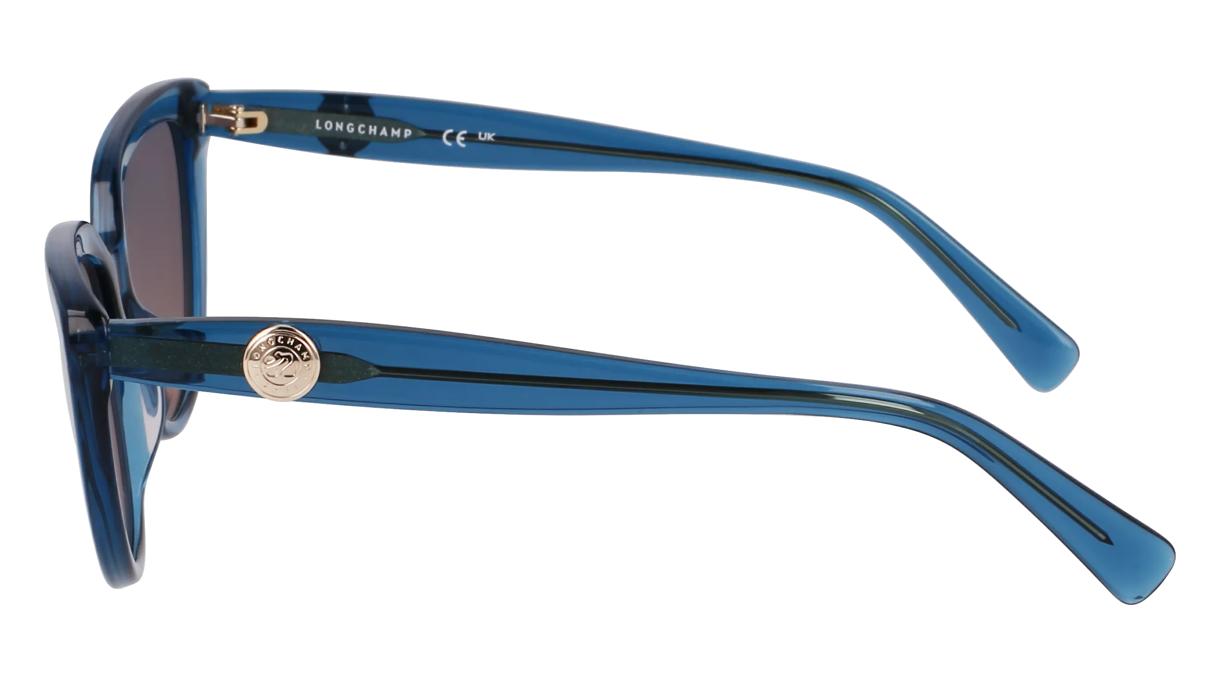 LONGCHAMP LO766S 400 Occhiali da sole Acetato Blu Cat Eye Normale - immagine 3