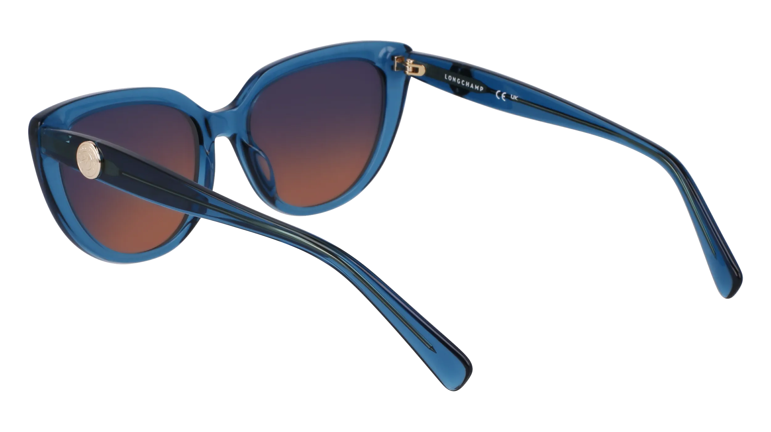LONGCHAMP LO766S 400 Occhiali da sole Acetato Blu Cat Eye Normale - immagine 4