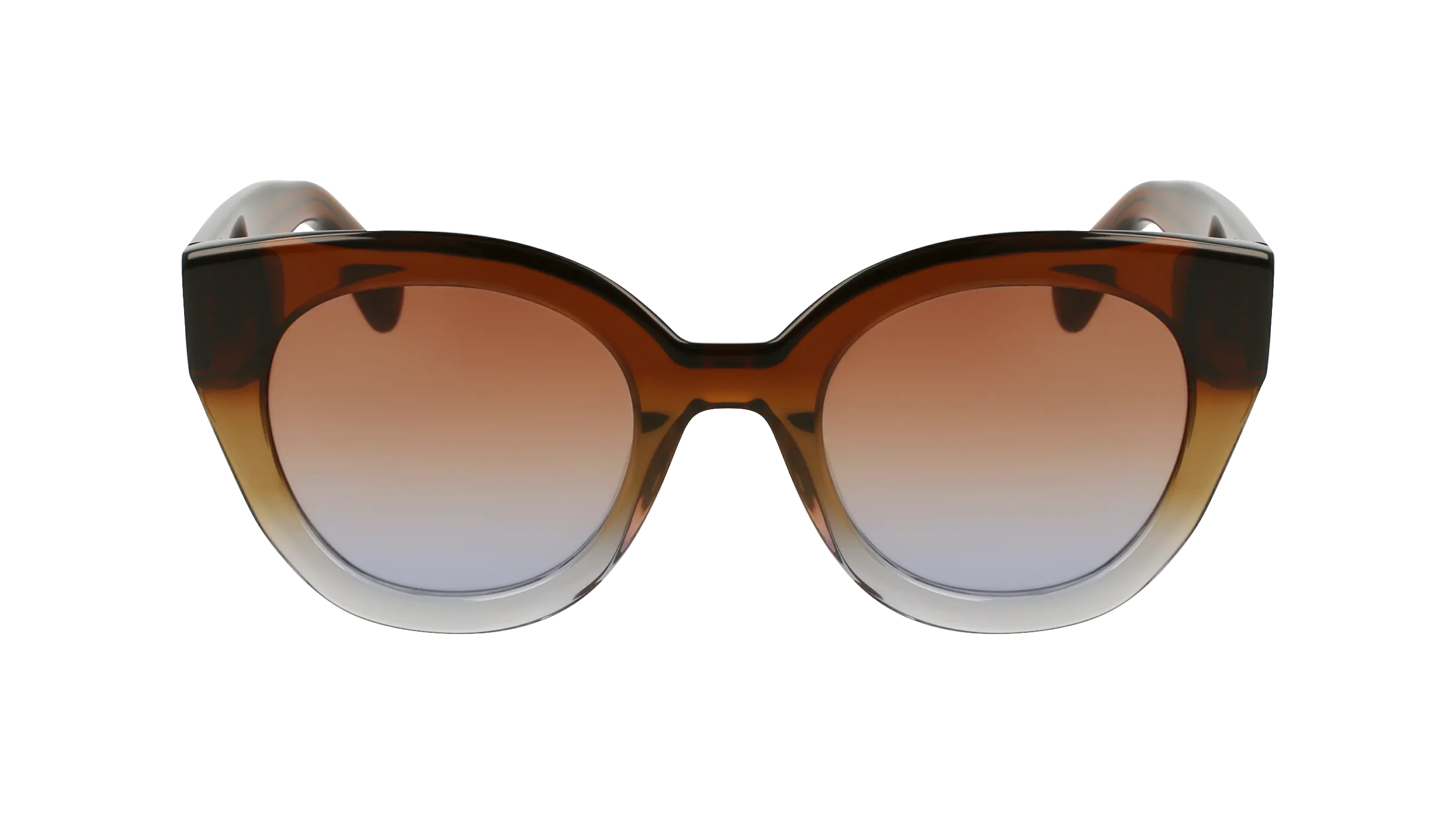 LONGCHAMP LO750S 208 Occhiali da sole Acetato Marrone Rotonda Normale - immagine 2