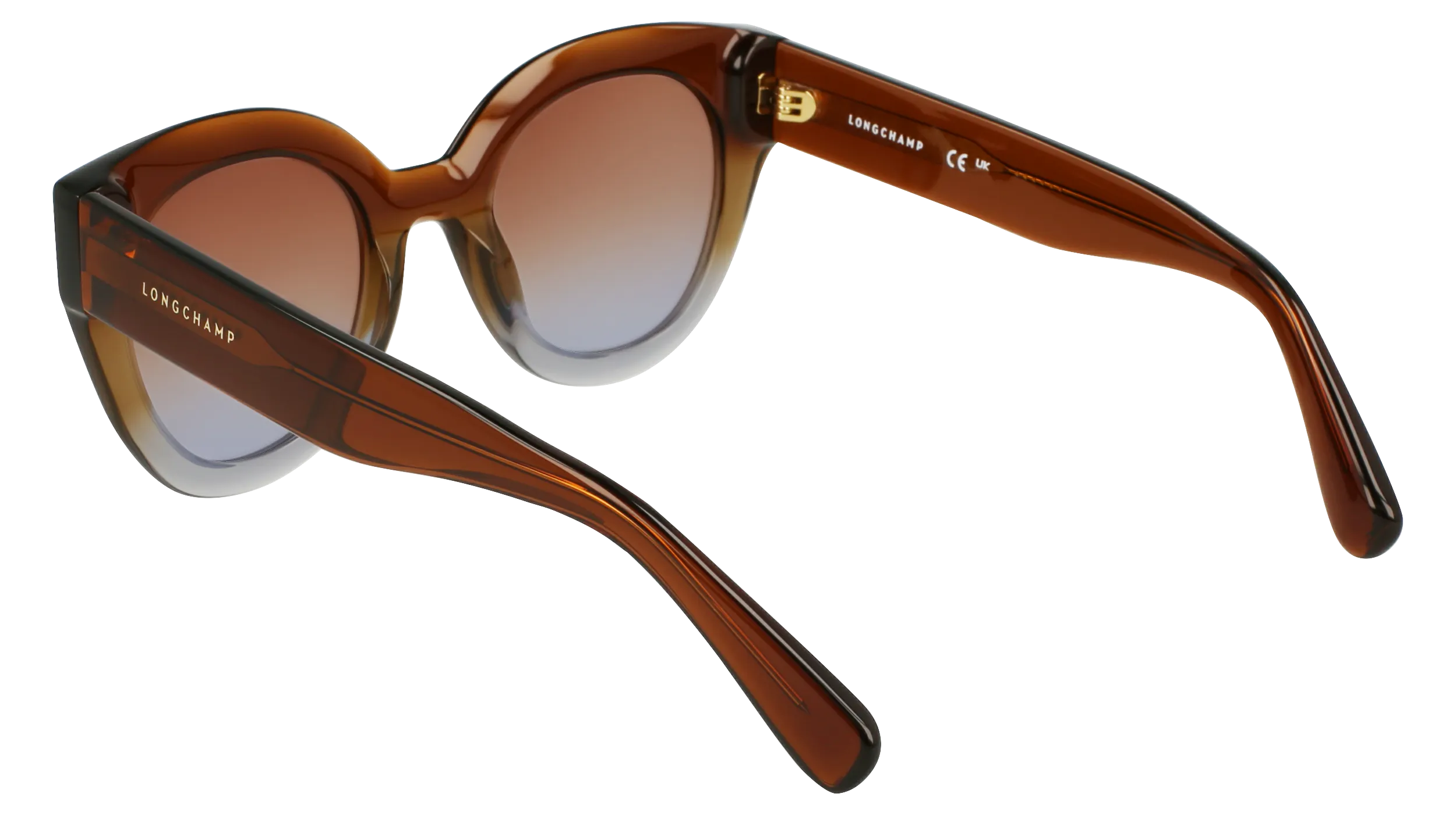 LONGCHAMP LO750S 208 Occhiali da sole Acetato Marrone Rotonda Normale - immagine 4