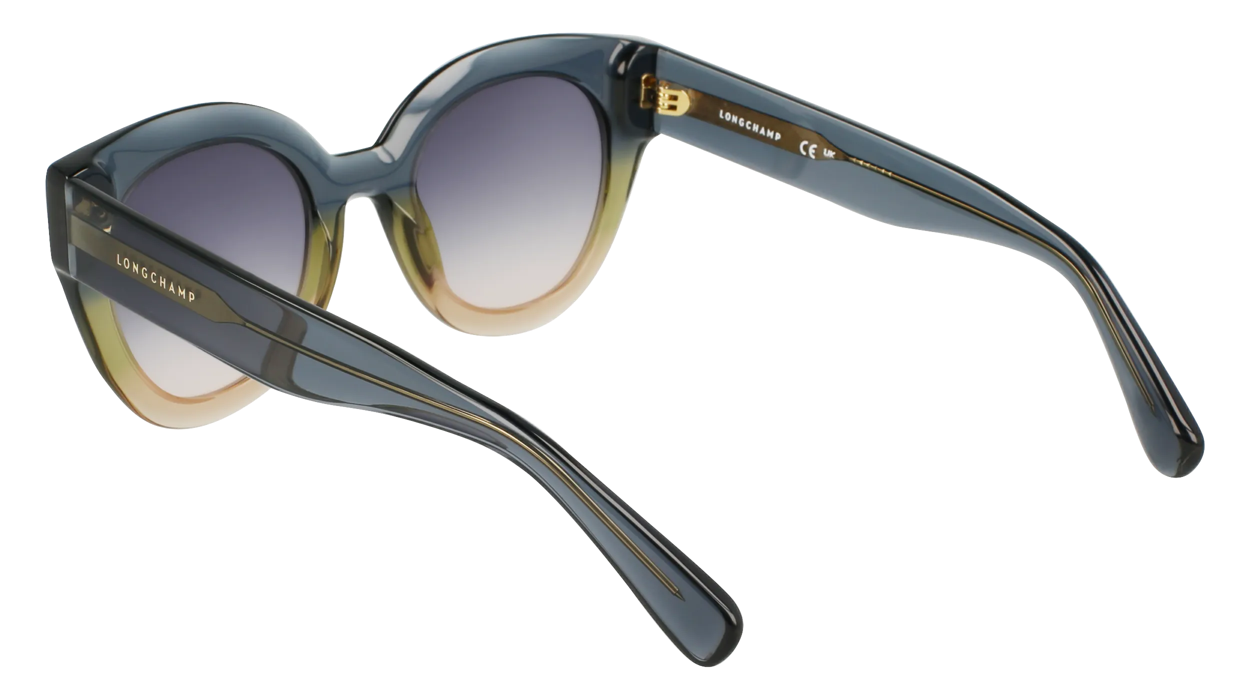 LONGCHAMP LO750S 434 Occhiali da sole Acetato Blu Rotonda Normale - immagine 4