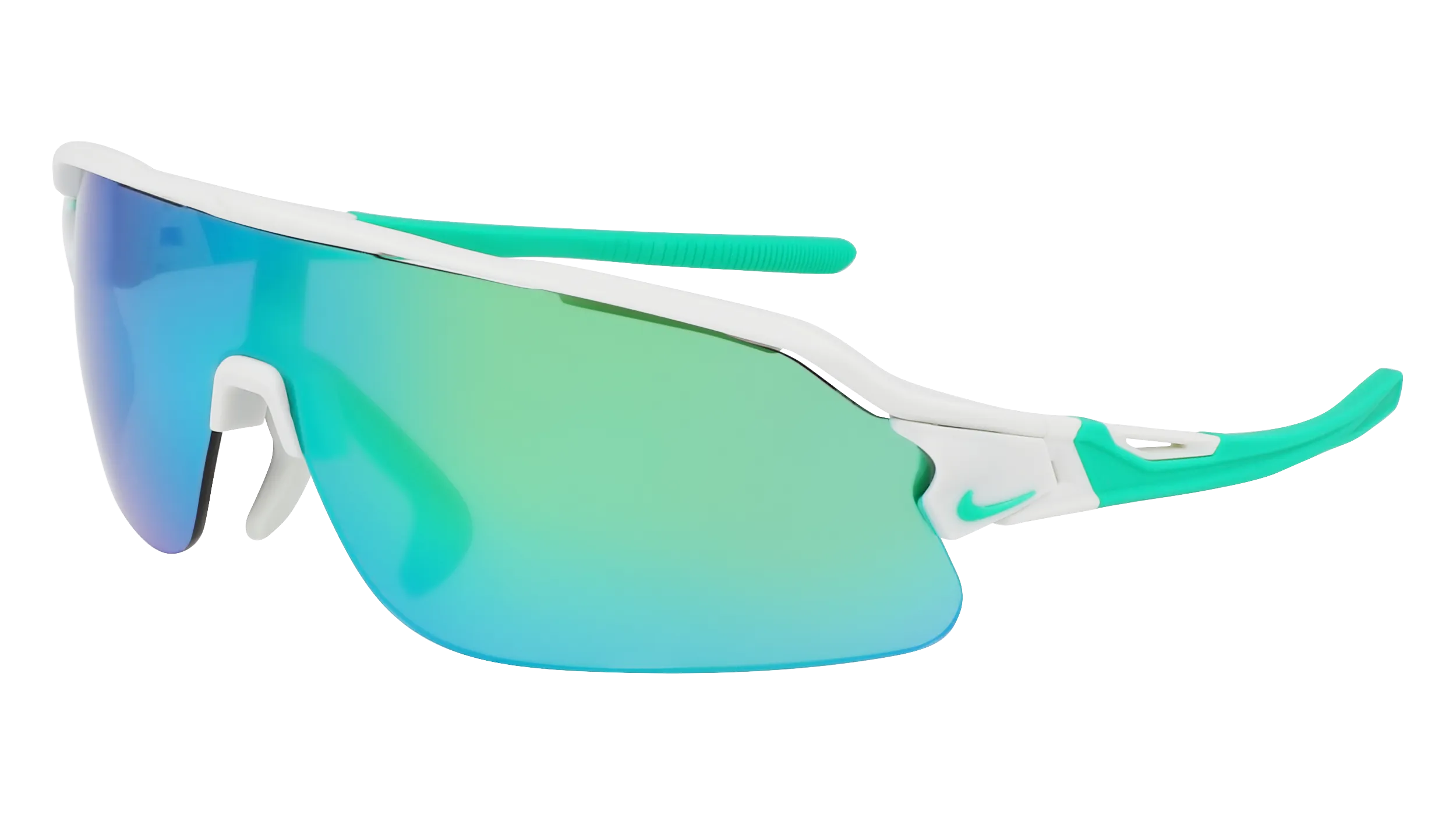 Nike NIKE FLYFREE SHIELD EV24033 907 Occhiali da sole Bio-iniettato Argento Maschera Normale Specchiato - immagine 1