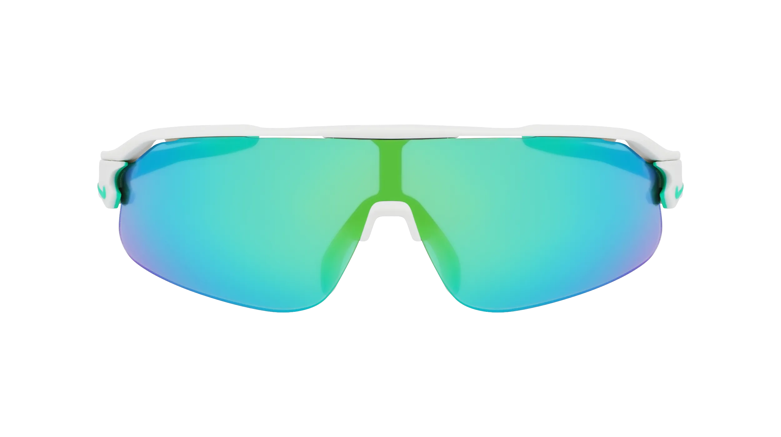 Nike NIKE FLYFREE SHIELD EV24033 907 Occhiali da sole Bio-iniettato Argento Maschera Normale Specchiato - immagine 2