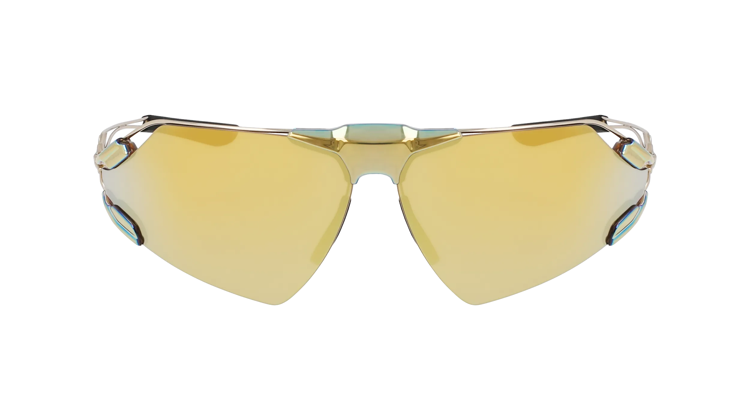 Nike NIKE ZEUS EDGE EV24030 700 Occhiali da sole Titanio Oro Squadrata Normale Specchiato - immagine 2