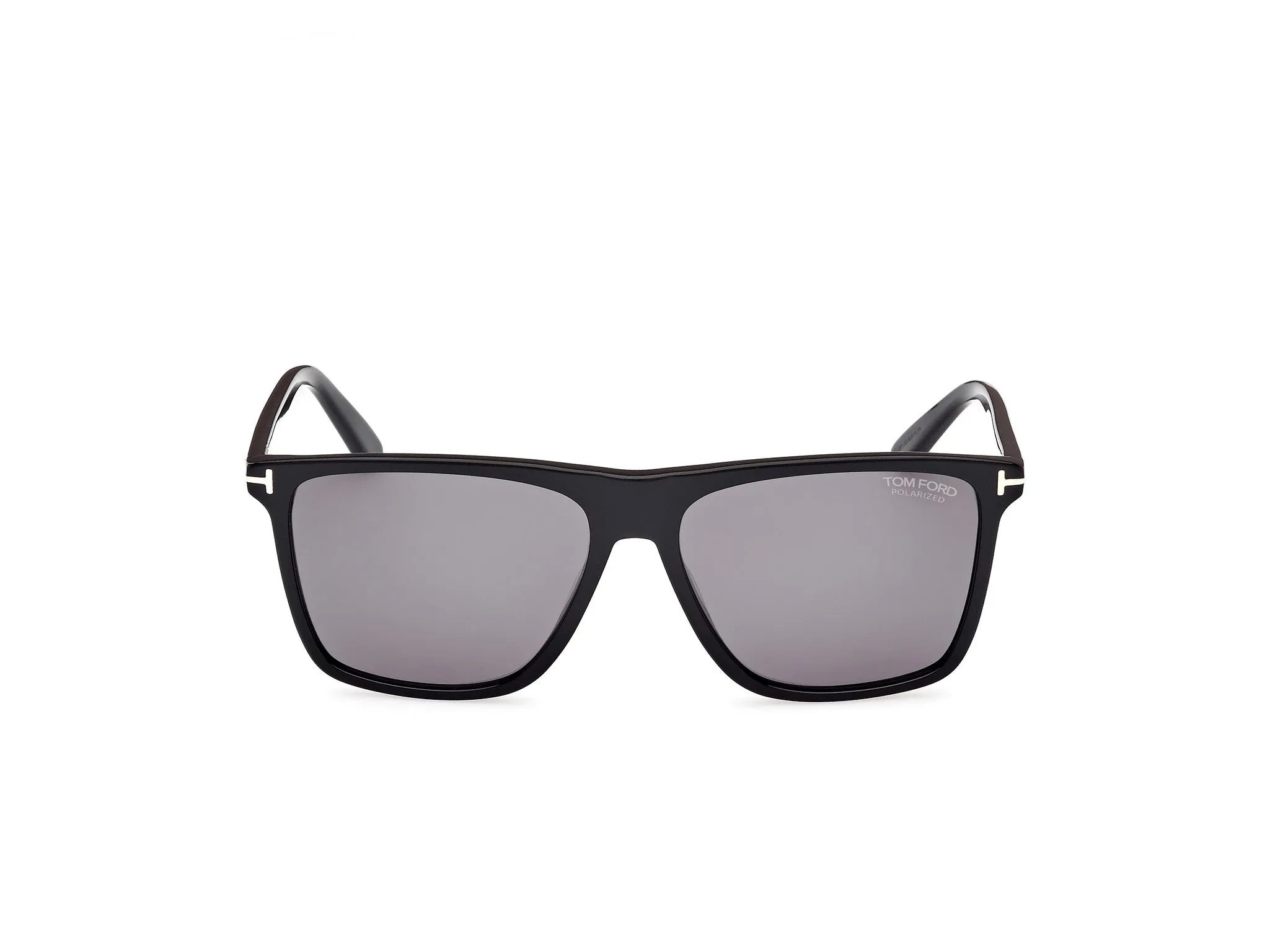 TOM FORD FT0832 FLETCHER 01D Occhiali da sole Acetato Nero Fumo Squadrata Polarizzata - immagine 2