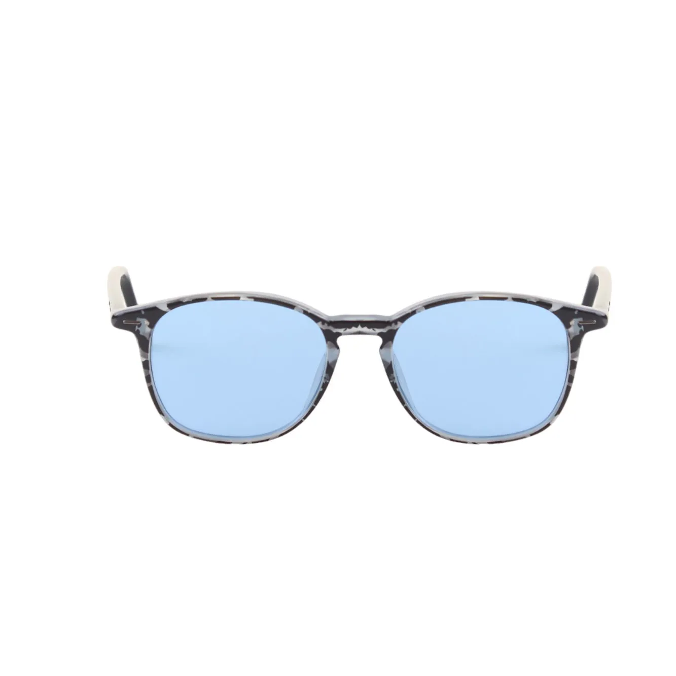 Italia Independent Unisex 5704 EYECARE Camo Black/Azzurro Occhiali da sole outlet Acetato Nero Azzurro Rotonda Polarizzata - immagine 2