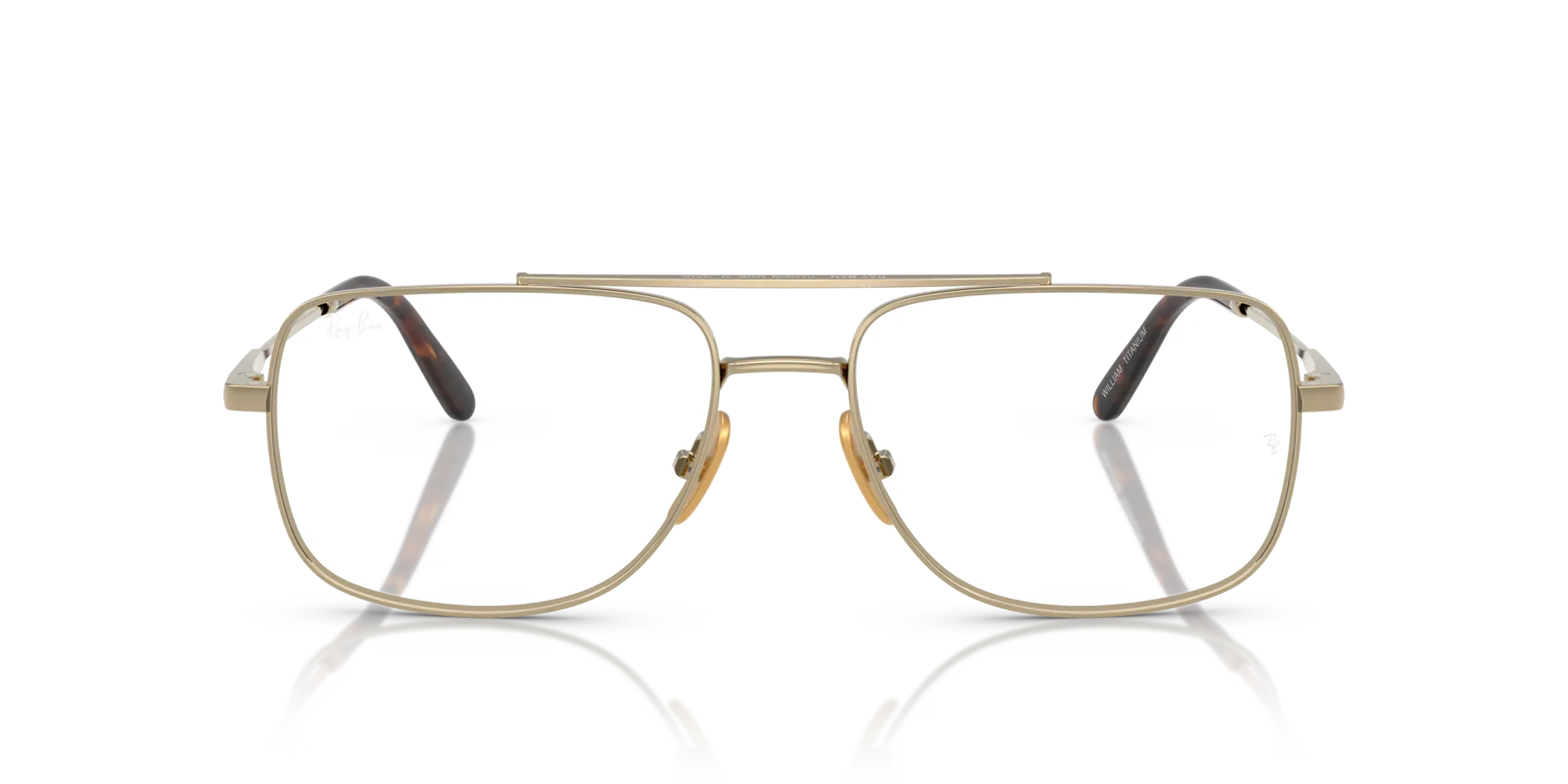 Ray - Ban RX8797 WILLIAM TITANIUM 1246 Montature da vista Titanio Oro Trasparente Squadrata Normale - immagine 3
