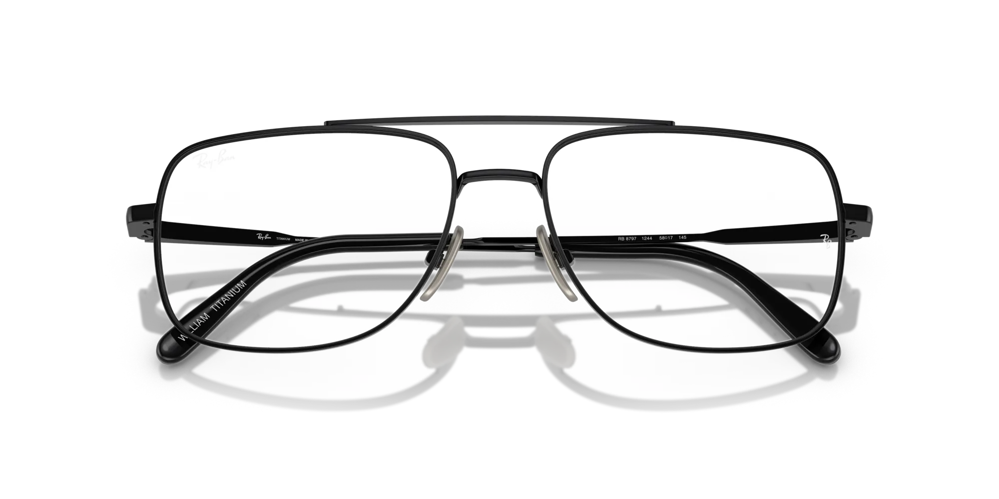 Ray - Ban RX8797 WILLIAM TITANIUM 1244 Montature da vista Titanio Nero Trasparente Squadrata Normale - immagine 2