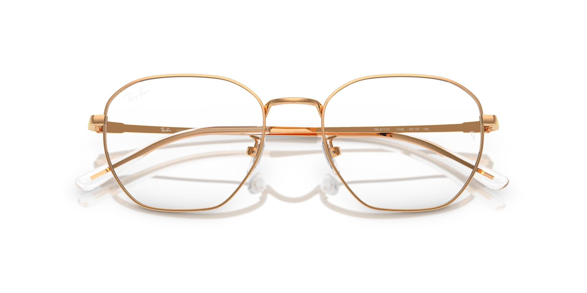 Ray - Ban RX8777D 1248 Montature da vista Titanio Oro Trasparente Geometrica Normale - immagine 2