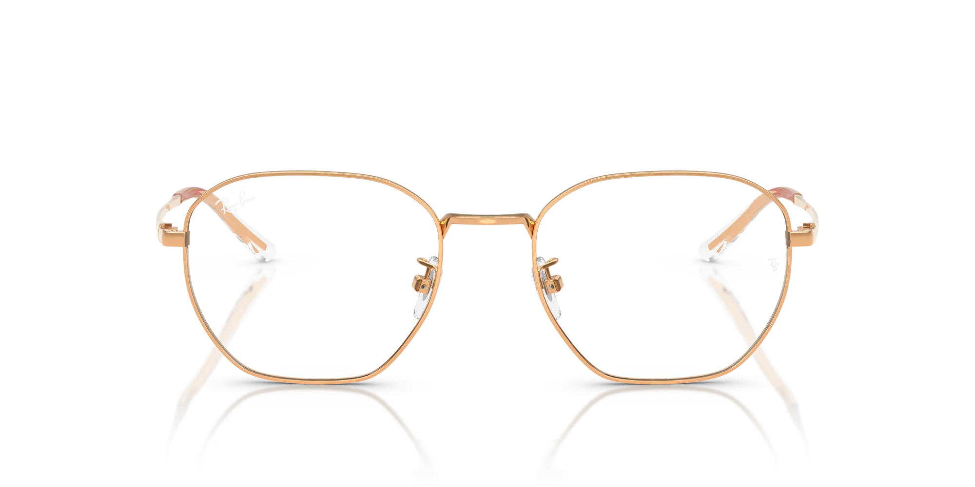 Ray - Ban RX8777D 1248 Montature da vista Titanio Oro Trasparente Geometrica Normale - immagine 3