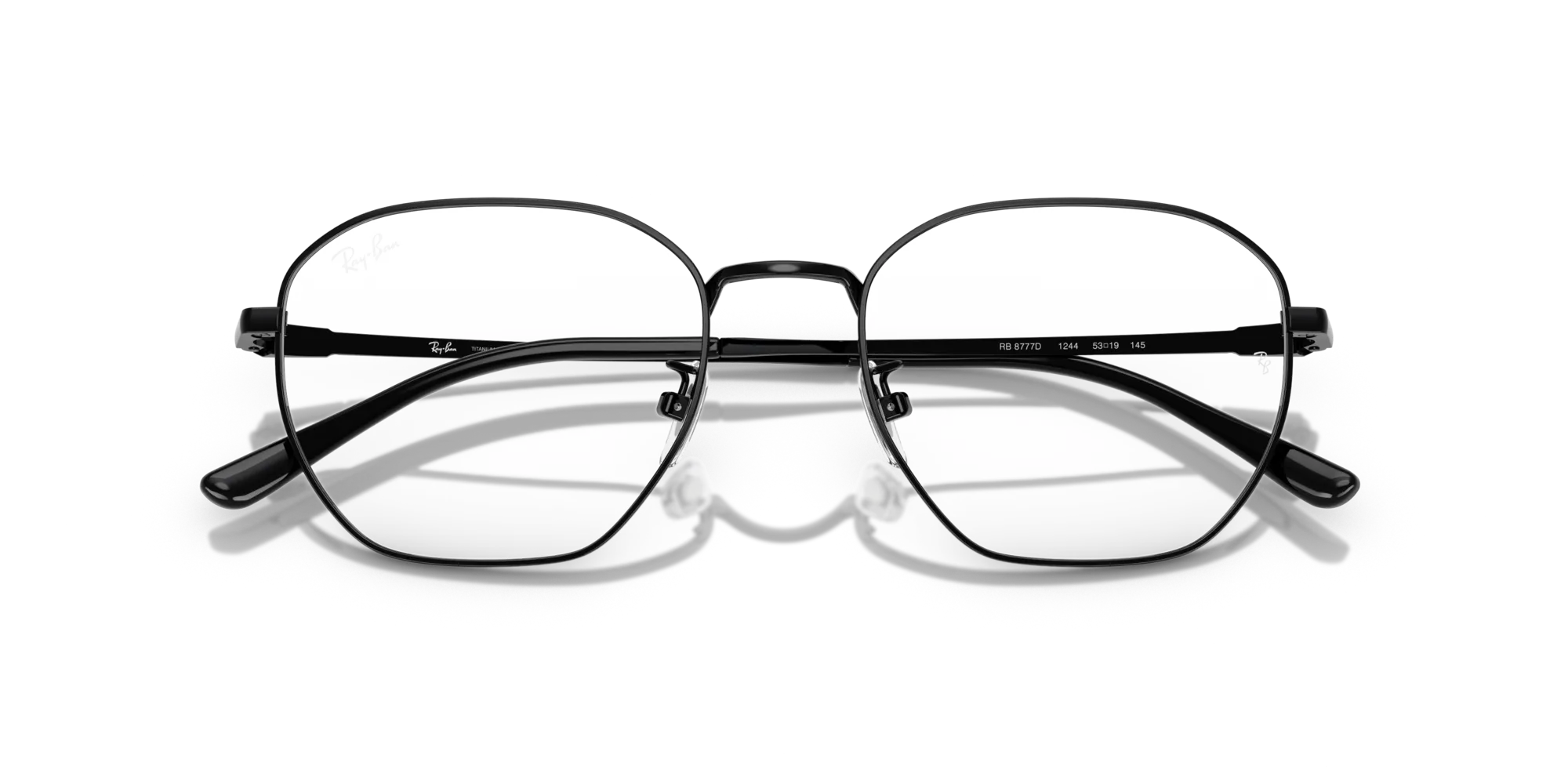 Ray - Ban RX8777D 1244 Montature da vista Titanio Nero Trasparente Geometrica Normale - immagine 2