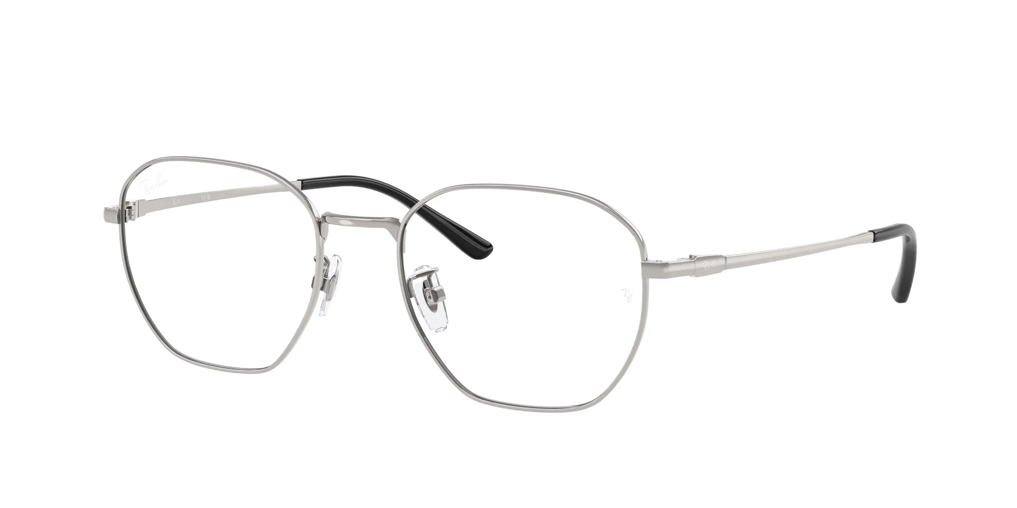 Ray - Ban RX8777D 1002 Montature da vista Titanio Argento Trasparente Geometrica Normale - immagine 1