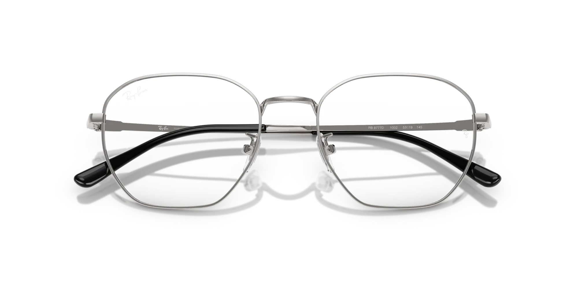Ray - Ban RX8777D 1002 Montature da vista Titanio Argento Trasparente Geometrica Normale - immagine 2